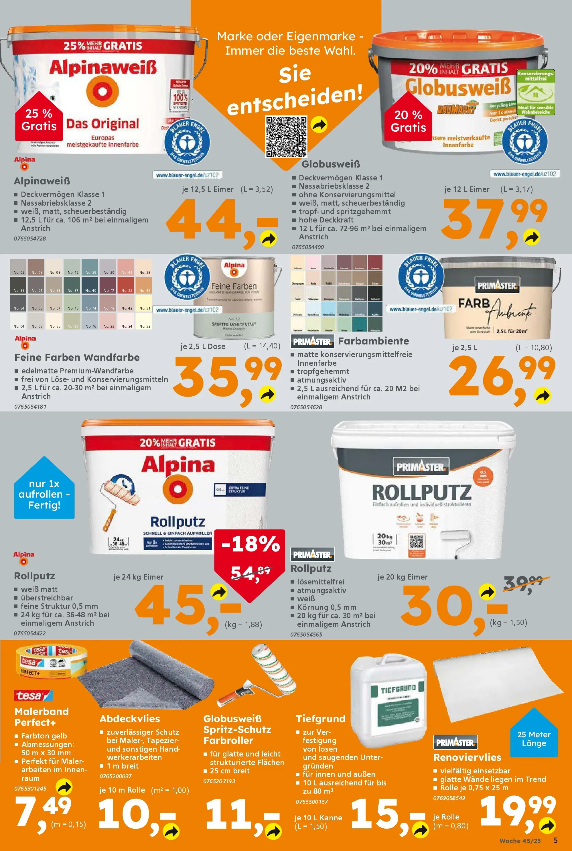 Globus Baumarkt prospekt Forchheim	 (ab 03.11.2025) zum Blättern | Seite: 5 | Produkte: Wandfarbe