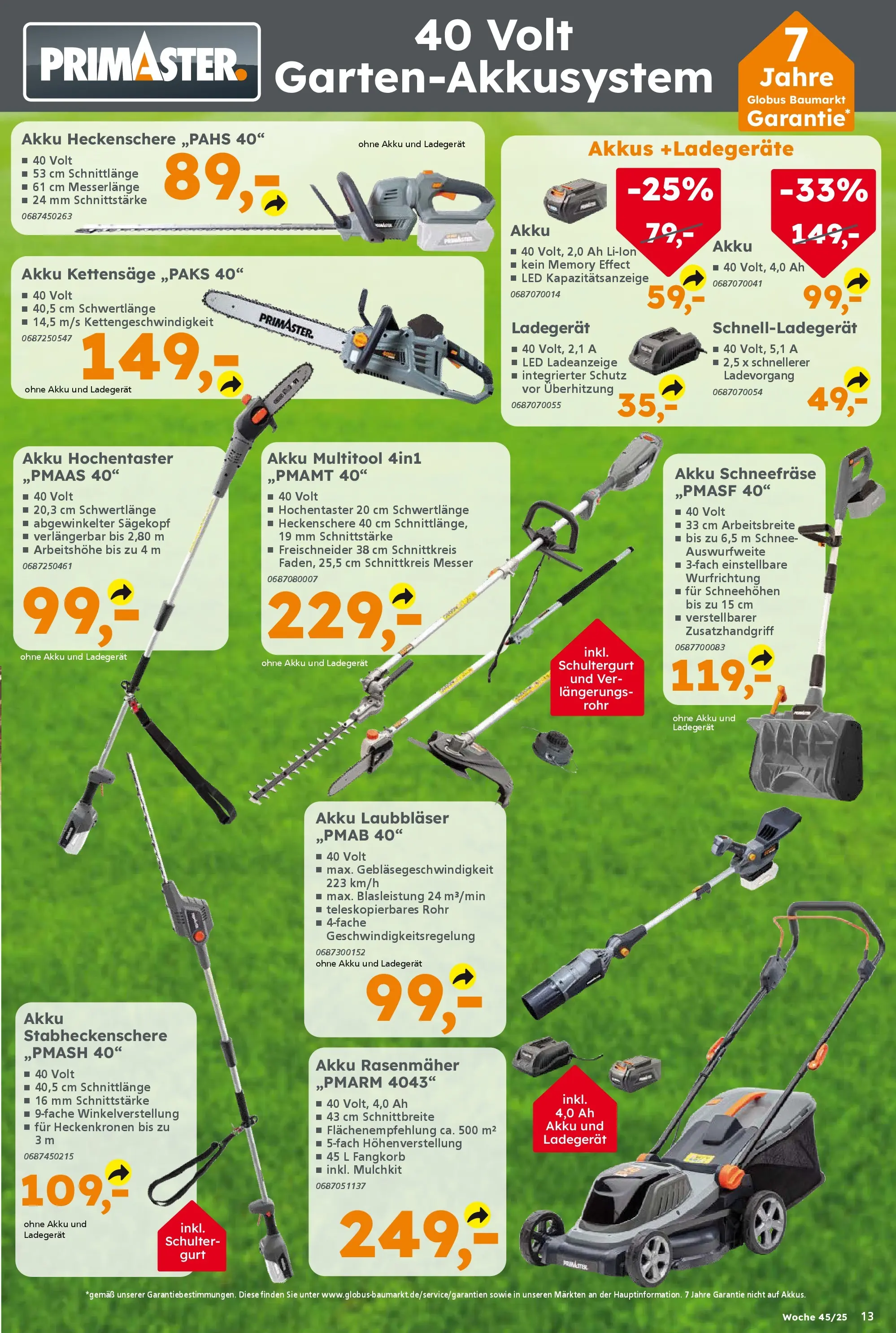 Globus Baumarkt prospekt Forchheim	 (ab 03.11.2025) zum Blättern | Seite: 13 | Produkte: Rasenmäher, Ladegerät