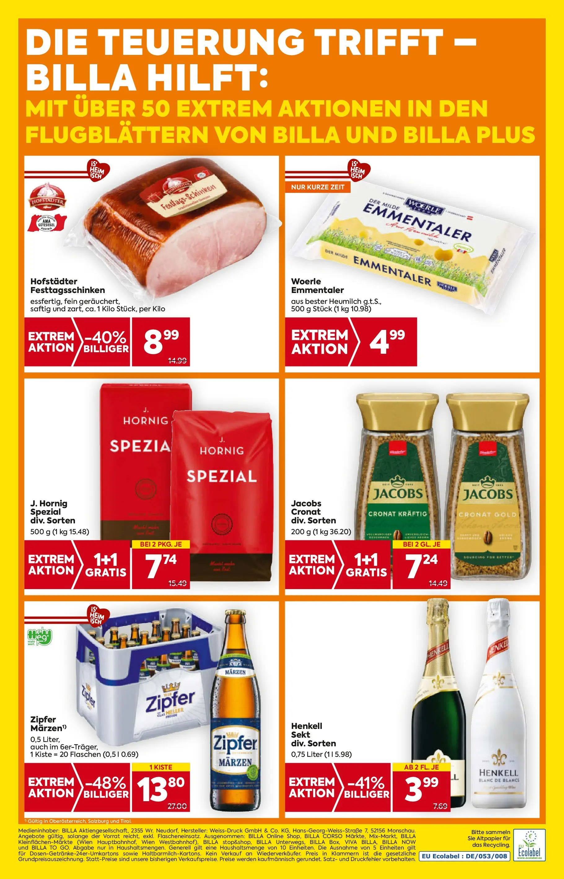 Billa Flugblatt - Oberndorf Bei Salzburg, Lamprechtshausen, Maria Alm ab 06.11.2025 - Angebote, Prospekt | Seite: 20