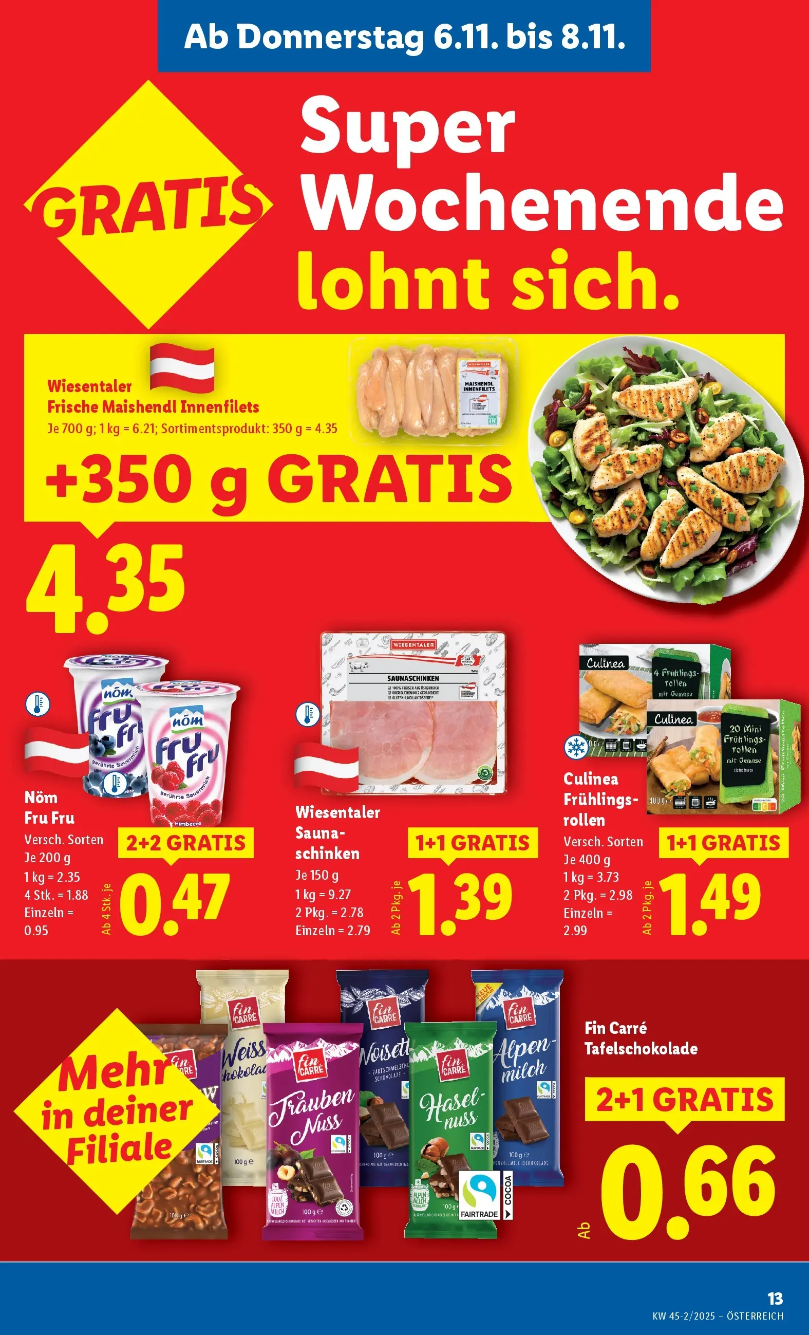 Lidl - Lidl: Flugblatt in deiner Nähe ab 05.11.2025 - Angebote ab donnerstag | Seite: 15 | Produkte: Gemüse, Himbeere, Milch, Schinken