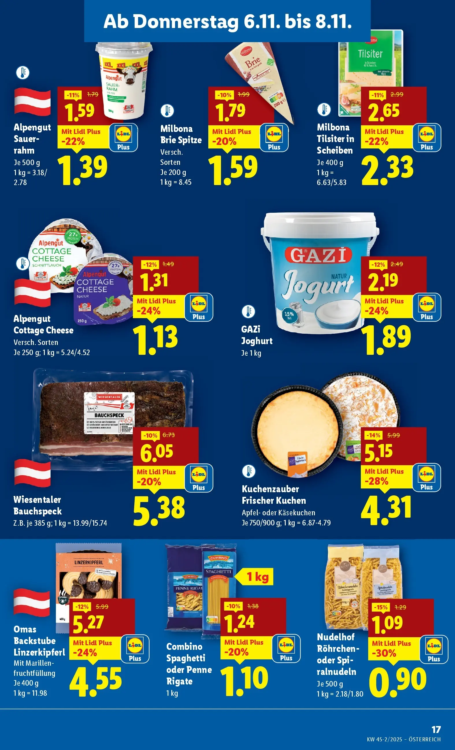 Lidl - Lidl: Flugblatt in deiner Nähe ab 05.11.2025 - Angebote ab donnerstag | Seite: 19 | Produkte: Joghurt, Hajdina liszt, Äpfel