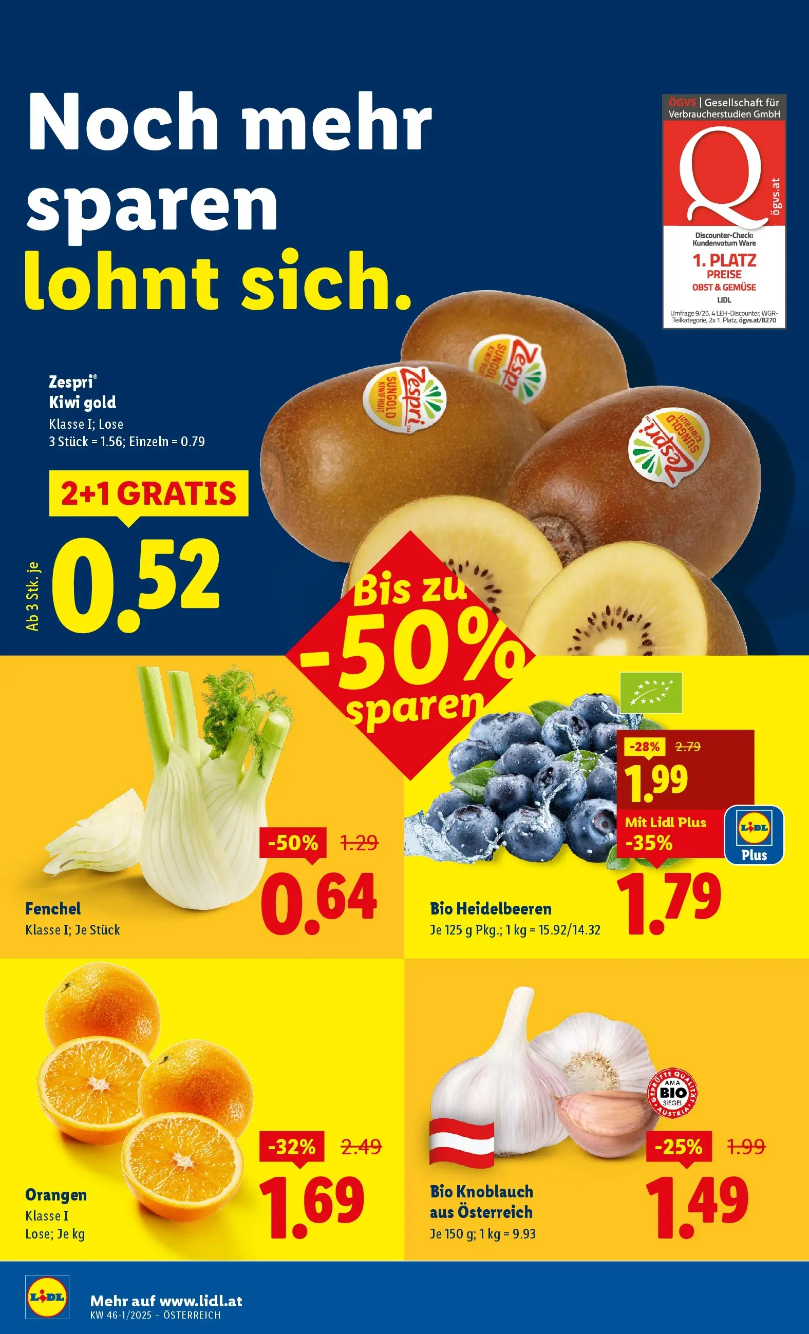 Lidl - Lidl: Flugblatt in deiner Nähe ab 05.11.2025 - Angebote ab donnerstag | Seite: 36 | Produkte: Kiwi, Gemüse, Obst, Knoblauch
