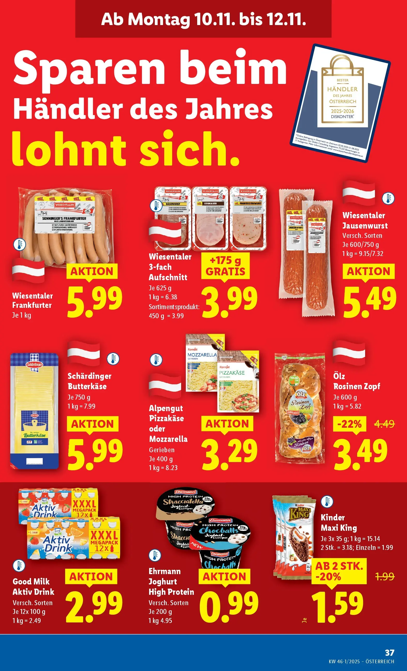 Lidl - Lidl: Flugblatt in deiner Nähe ab 05.11.2025 - Angebote ab donnerstag | Seite: 39 | Produkte: Rosinen, Joghurt