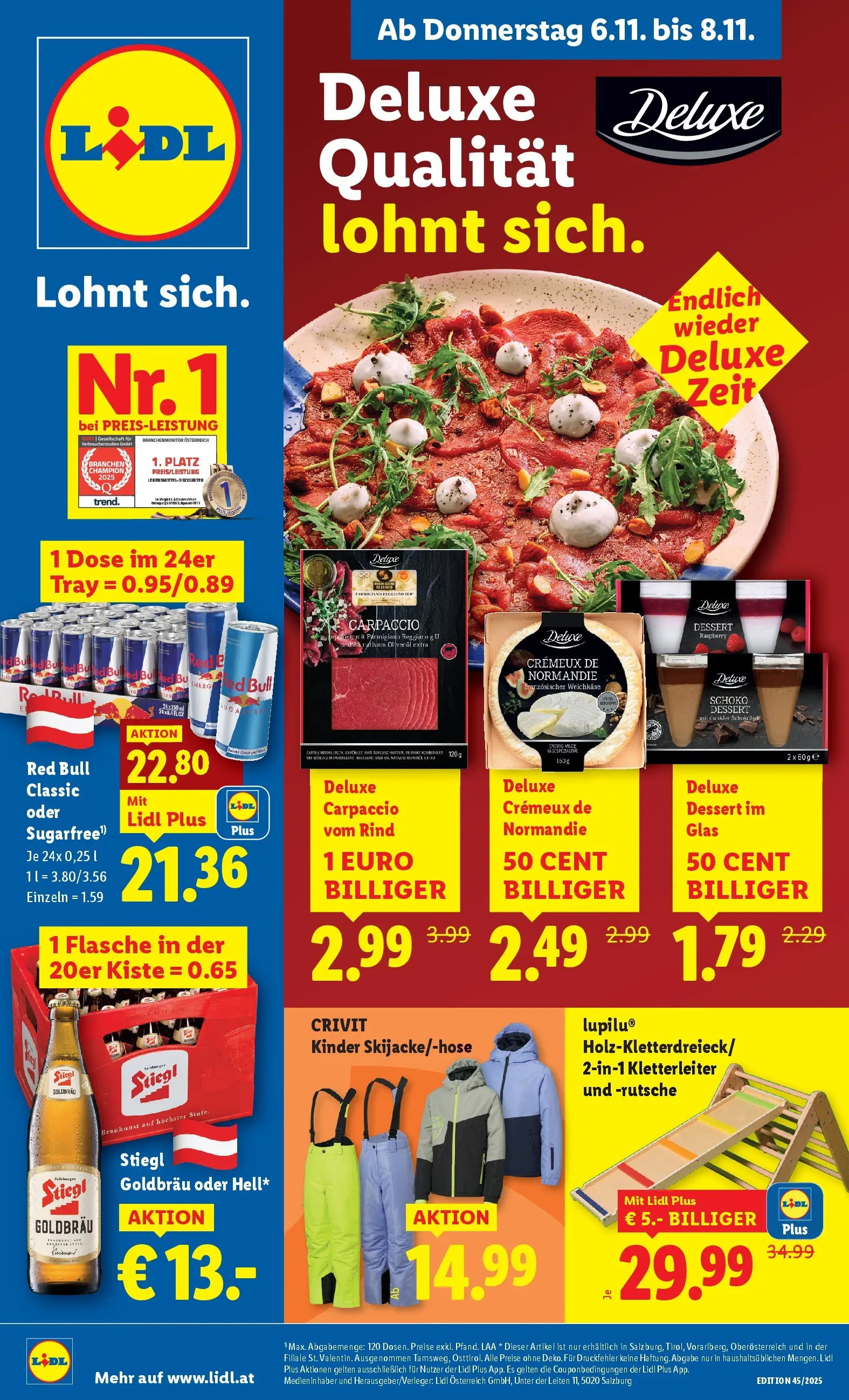 Lidl - Lidl: Flugblatt in deiner Nähe ab 05.11.2025 - Angebote ab donnerstag | Seite: 1 | Produkte: Öl, Schokolade