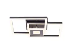 Brilliant LED-Deckenleuchte Lenora Schwarz 40 cm x 40 cm