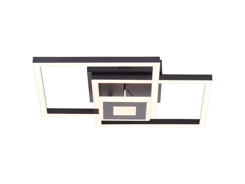 Brilliant LED-Deckenleuchte Lenora Schwarz 40 cm x 40 cm