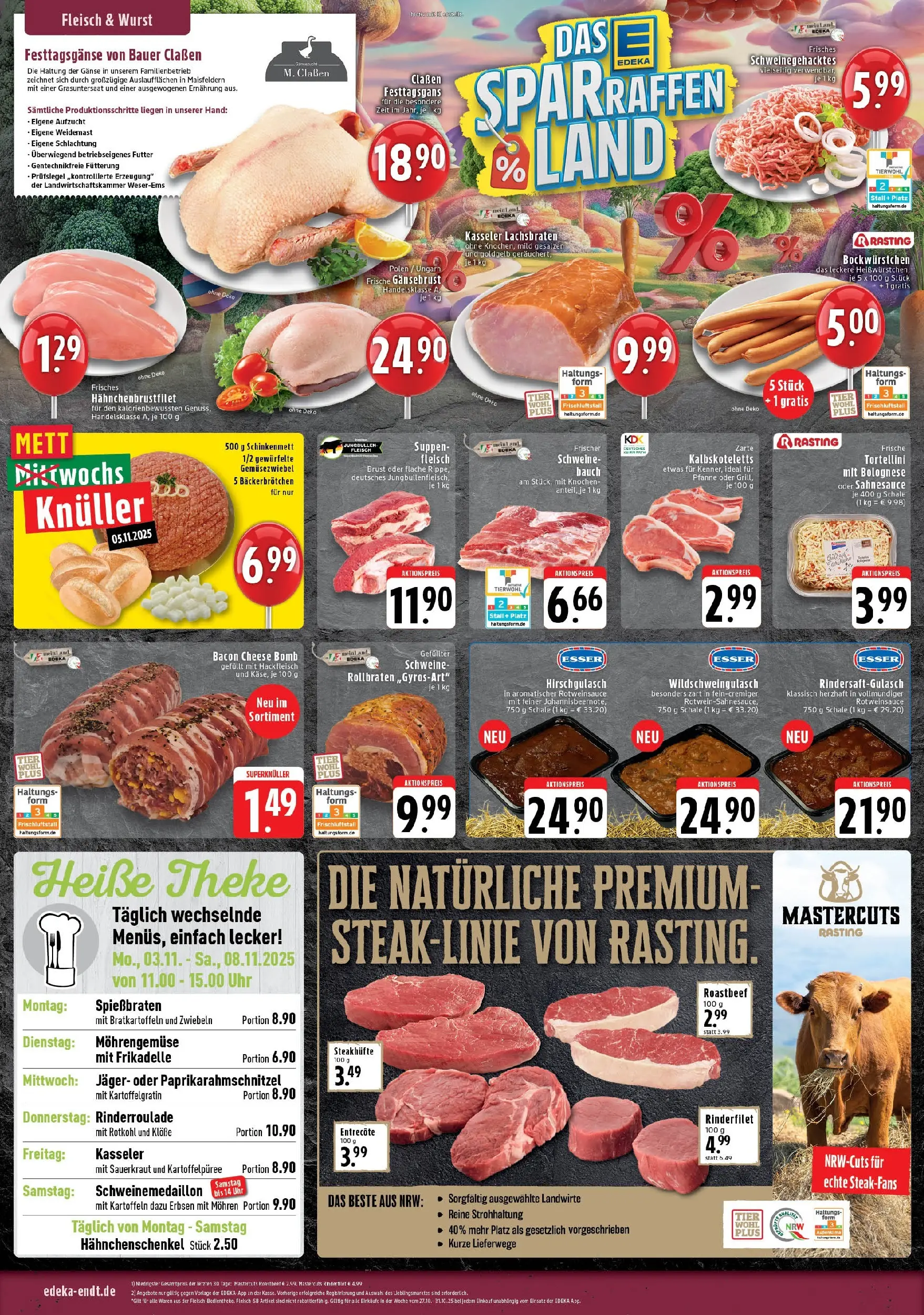 Edeka prospekt Wegberg	 (ab 02.11.2025) » Angebote Online | Seite: 2 | Produkte: Theke, Rinderfilet, Suppenfleisch, Erbsen