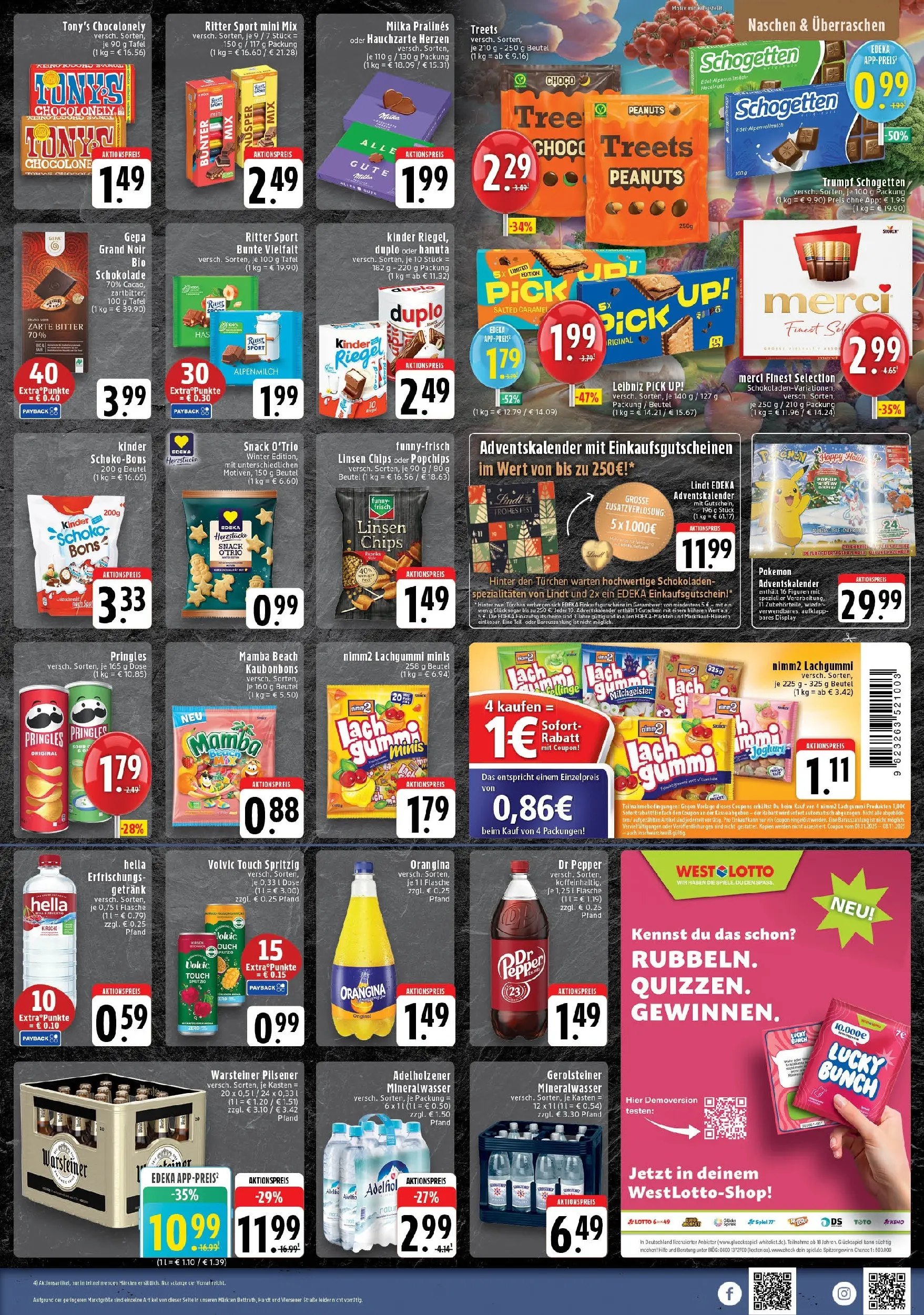 Edeka prospekt Wegberg	 (ab 02.11.2025) » Angebote Online | Seite: 9 | Produkte: Volvic touch, Warsteiner, Pringles, Volvic