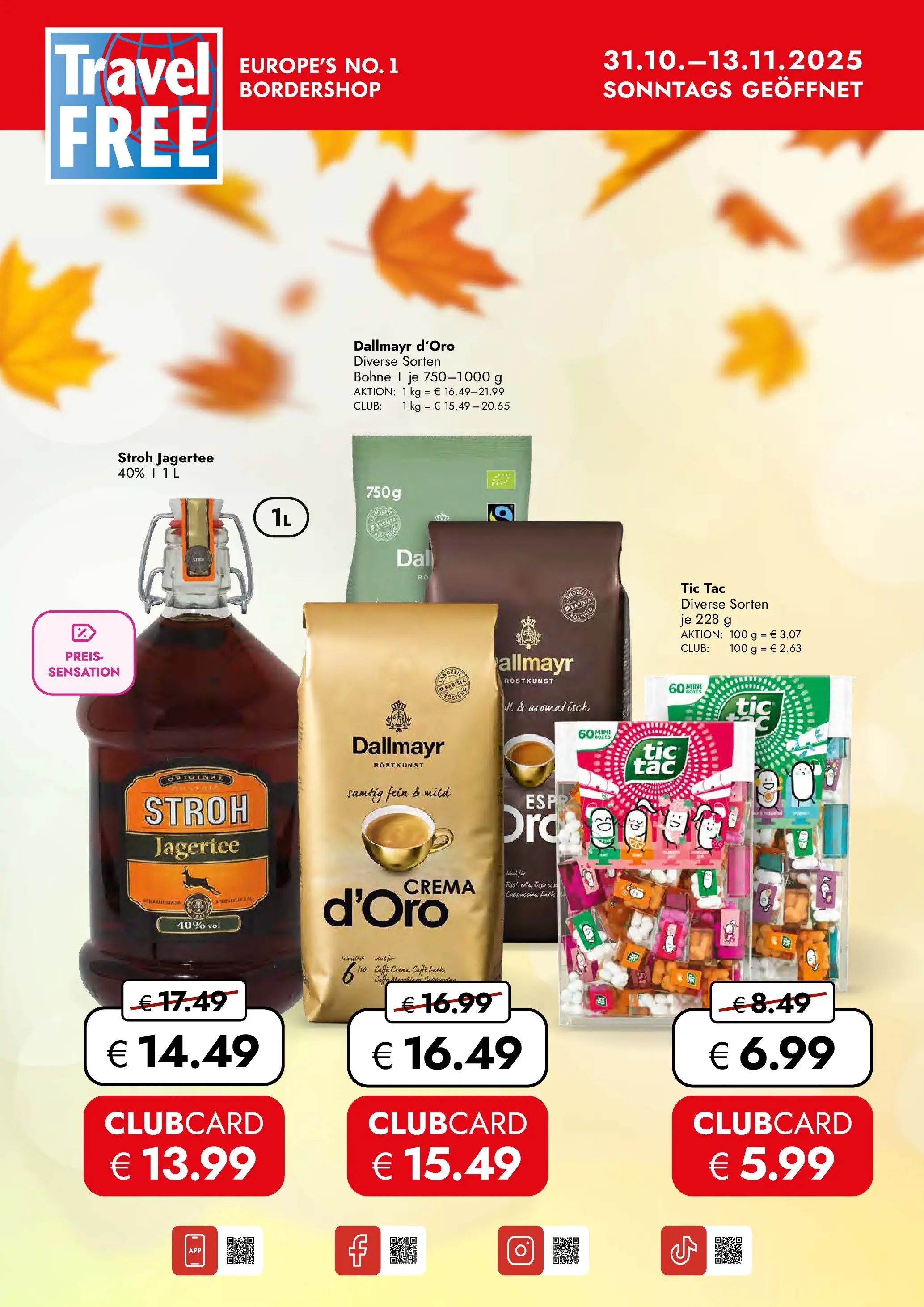 Travel FREE Flugblatt von 31.10.2025 - Aktuelle Angebote | Seite: 1