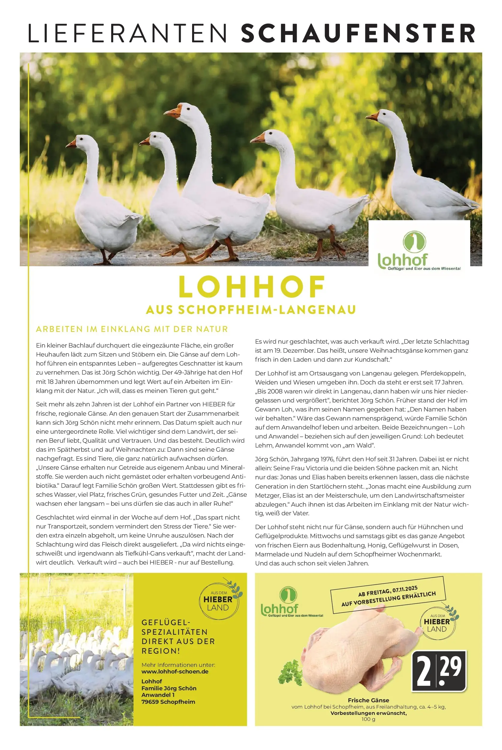 Entdecke - Hieber's Frischecenter: Meine Woche (ab 02.11.2025) zum Blättern | Seite: 2 | Produkte: Eier, Nudeln, Getreide, Fleisch