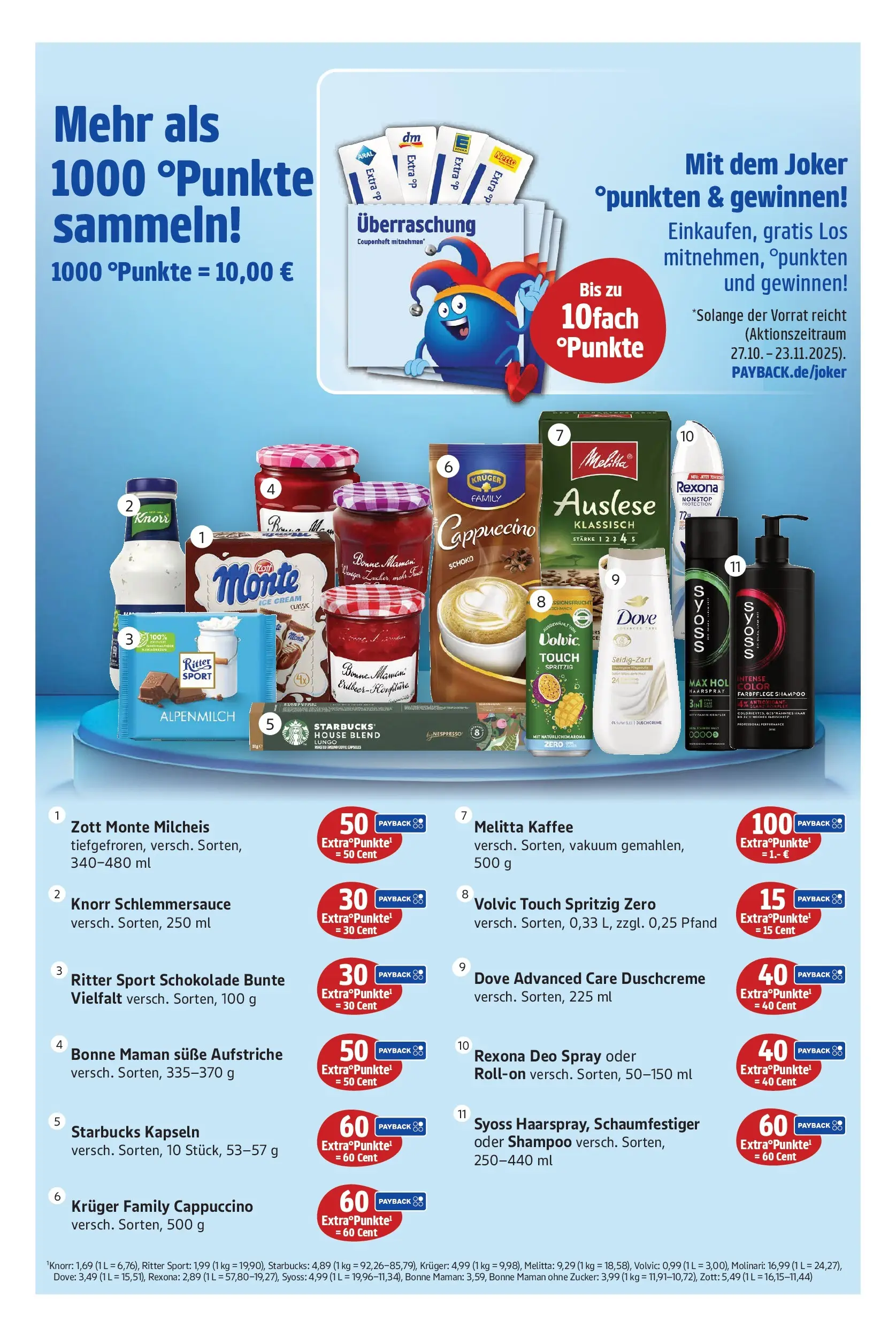 Entdecke - Hieber's Frischecenter: Meine Woche (ab 02.11.2025) zum Blättern | Seite: 13 | Produkte: Kaffee, Starbucks, Volvic touch, Bonne maman