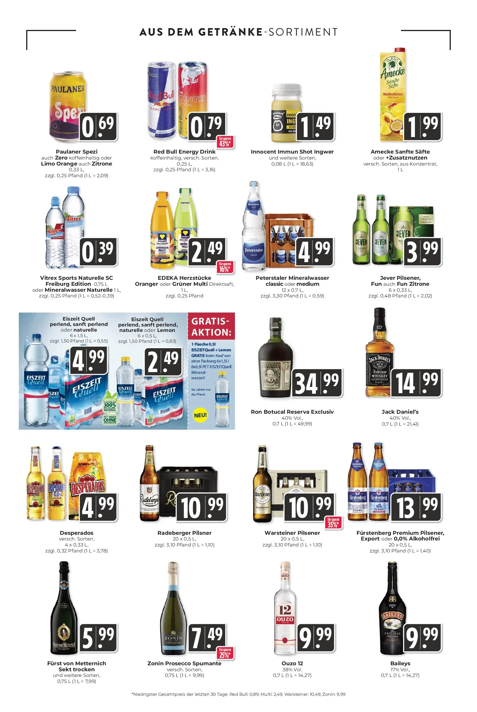 Entdecke - Hieber's Frischecenter: Meine Woche (ab 02.11.2025) zum Blättern | Seite: 15 | Produkte: Red bull, Sekt, Wasser, Radeberger pilsner