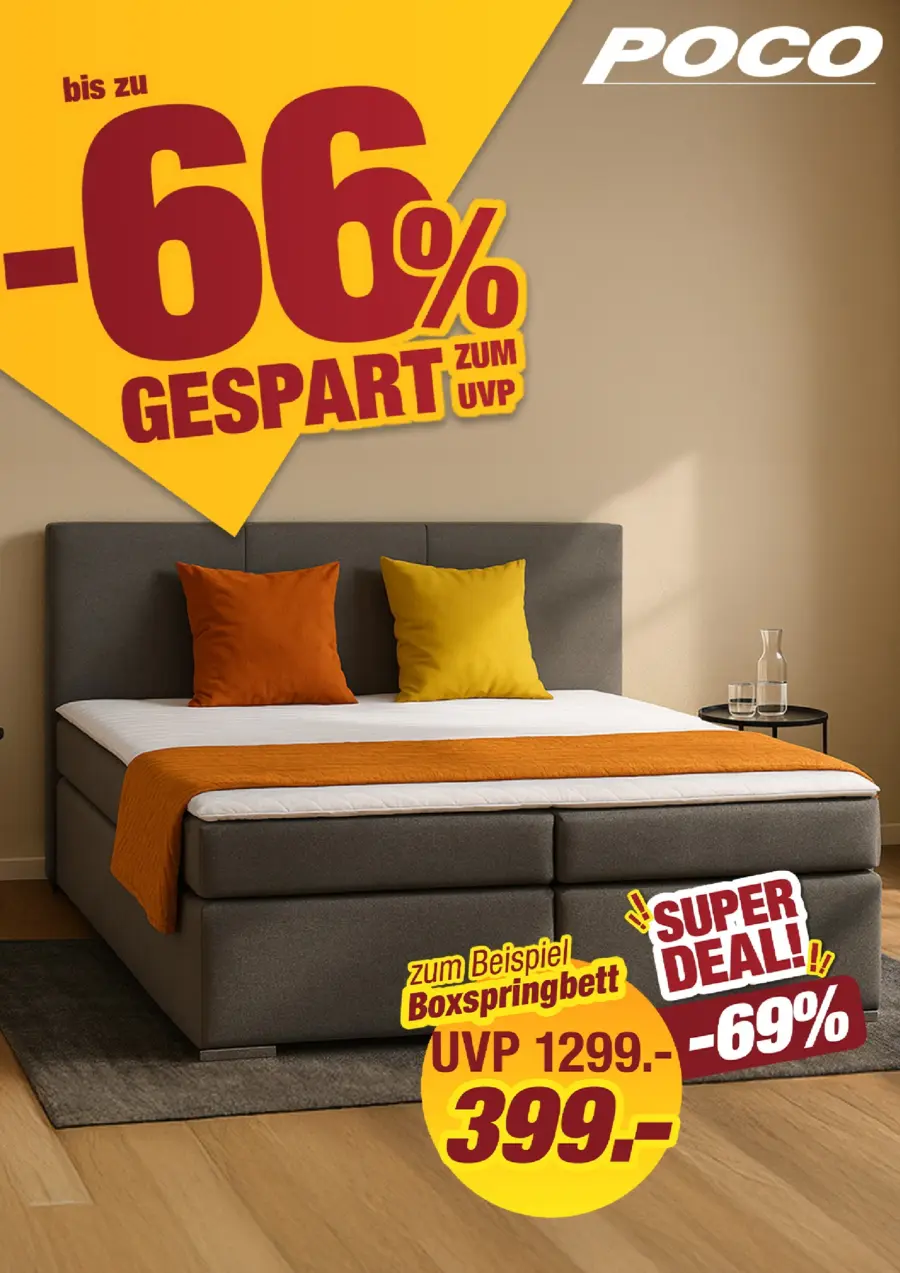 Poco: Bis zu 66% gespart