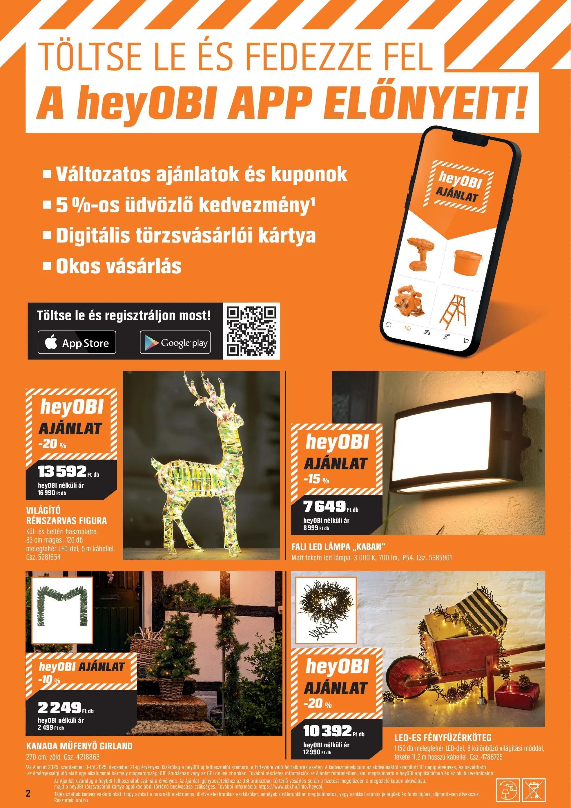 OBI - OBI újság érvényessége 2025.11.30-ig - 2025.11.04. -tól/töl > akció, lapozható szórólap 🛍️ | Oldal: 2 | Termékek: Led lámpa, Lámpa