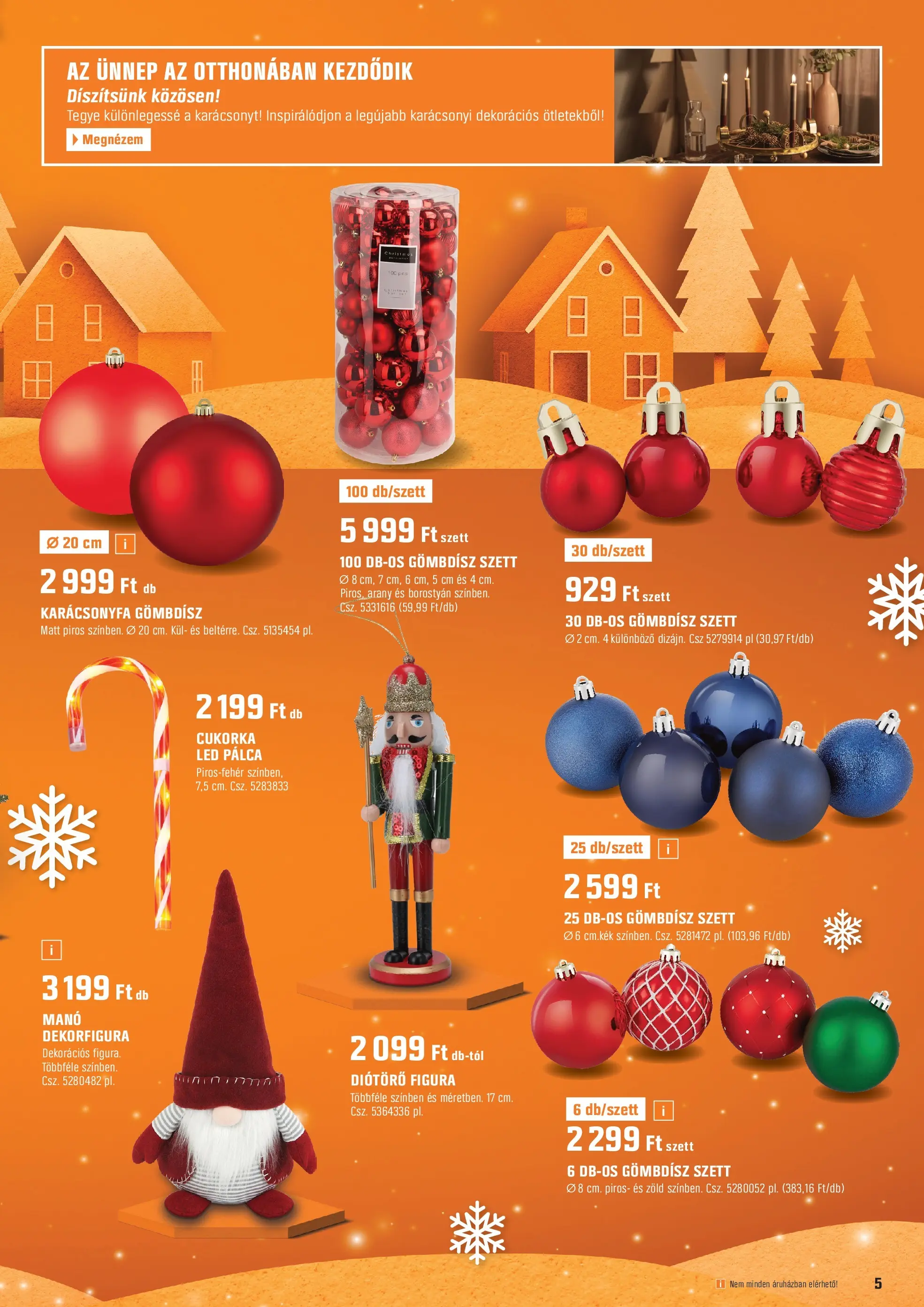 OBI - OBI újság érvényessége 2025.11.30-ig - 2025.11.04. -tól/töl > akció, lapozható szórólap 🛍️ | Oldal: 5 | Termékek: Karácsonyfa, Diótörő figura, Cukorka