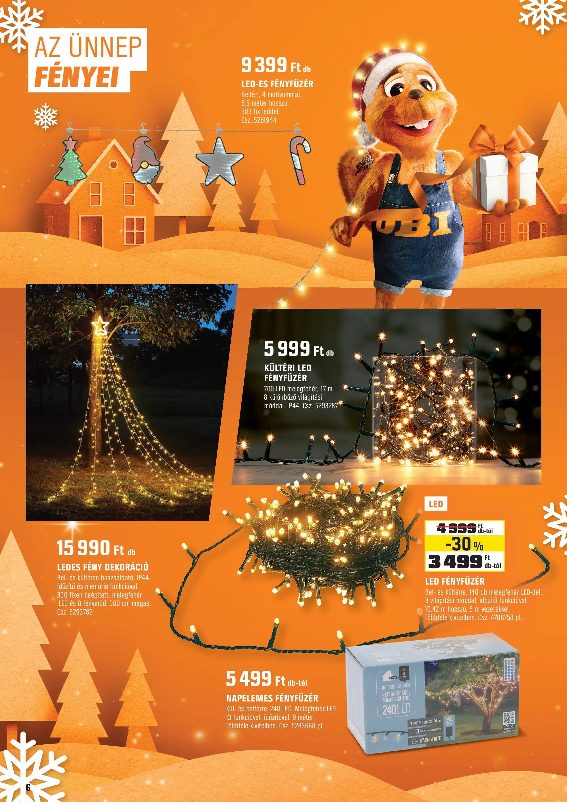 OBI - OBI újság érvényessége 2025.11.30-ig - 2025.11.04. -tól/töl > akció, lapozható szórólap 🛍️ | Oldal: 6 | Termékek: Fényfüzér, Dekoráció