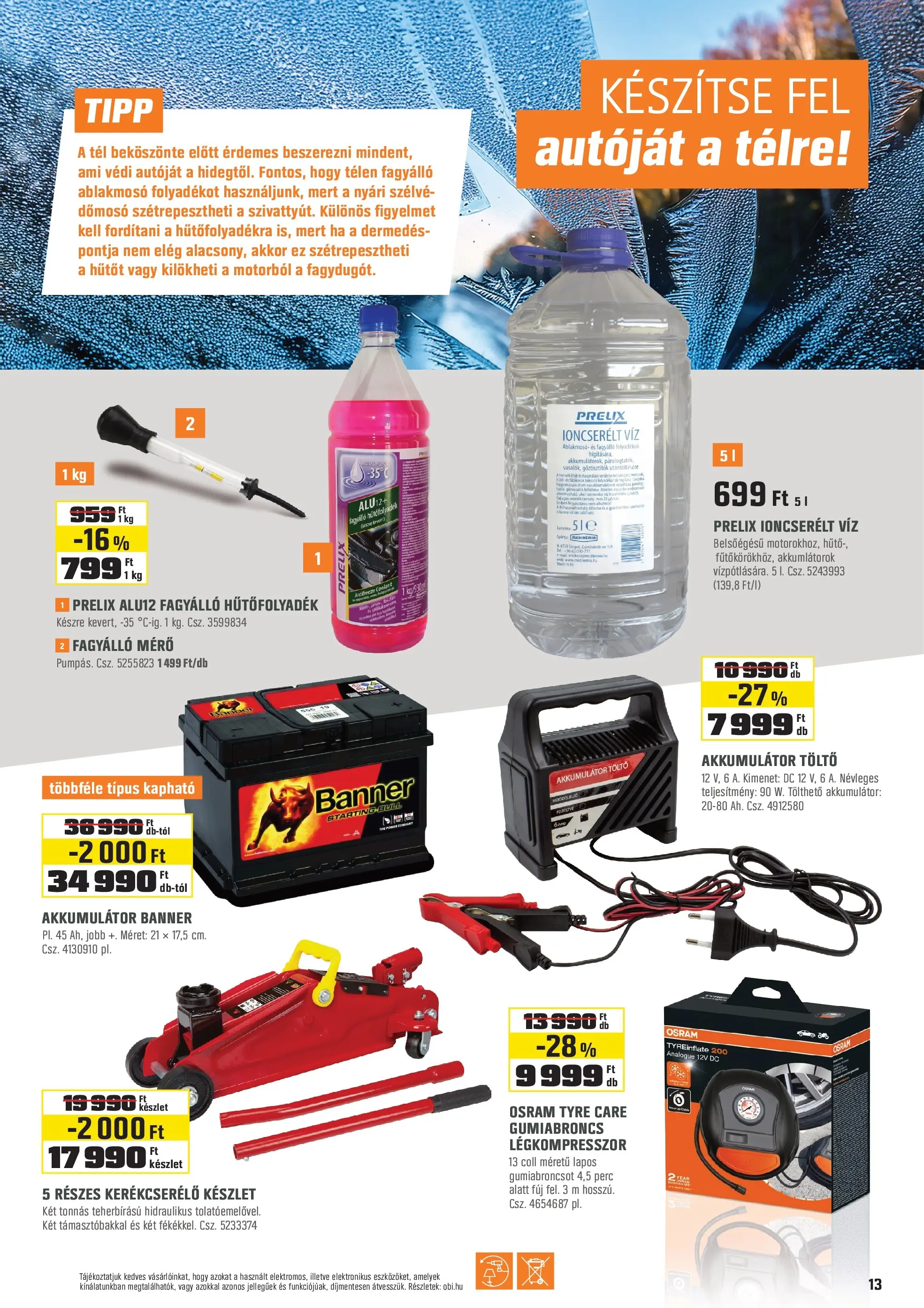 OBI - OBI újság érvényessége 2025.11.30-ig - 2025.11.04. -tól/töl > akció, lapozható szórólap 🛍️ | Oldal: 13 | Termékek: Akkumulátor, Töltő, Akkumulátor töltő