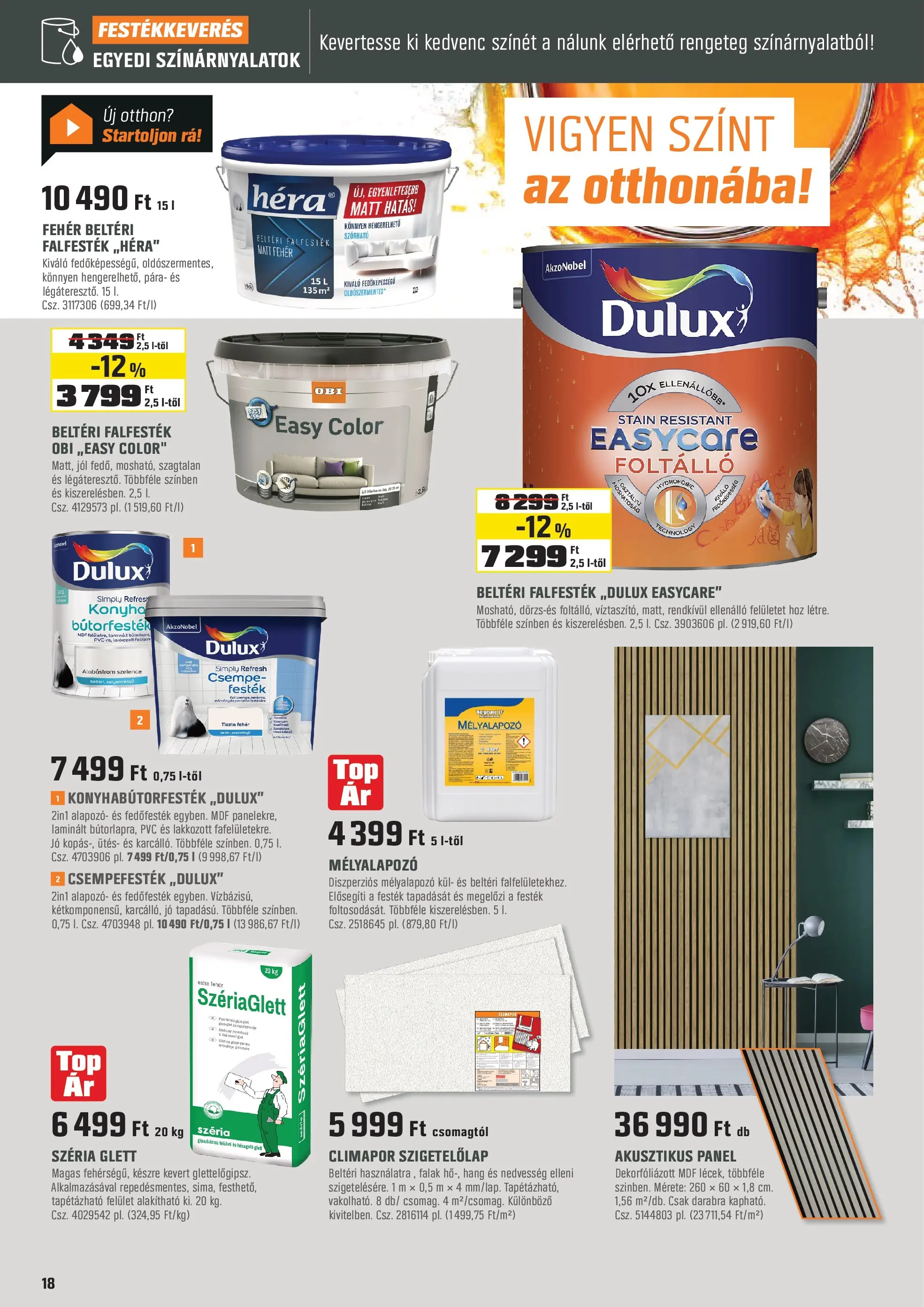 OBI - OBI újság érvényessége 2025.11.30-ig - 2025.11.04. -tól/töl > akció, lapozható szórólap 🛍️ | Oldal: 18 | Termékek: Alapozó, Festék, Csempe