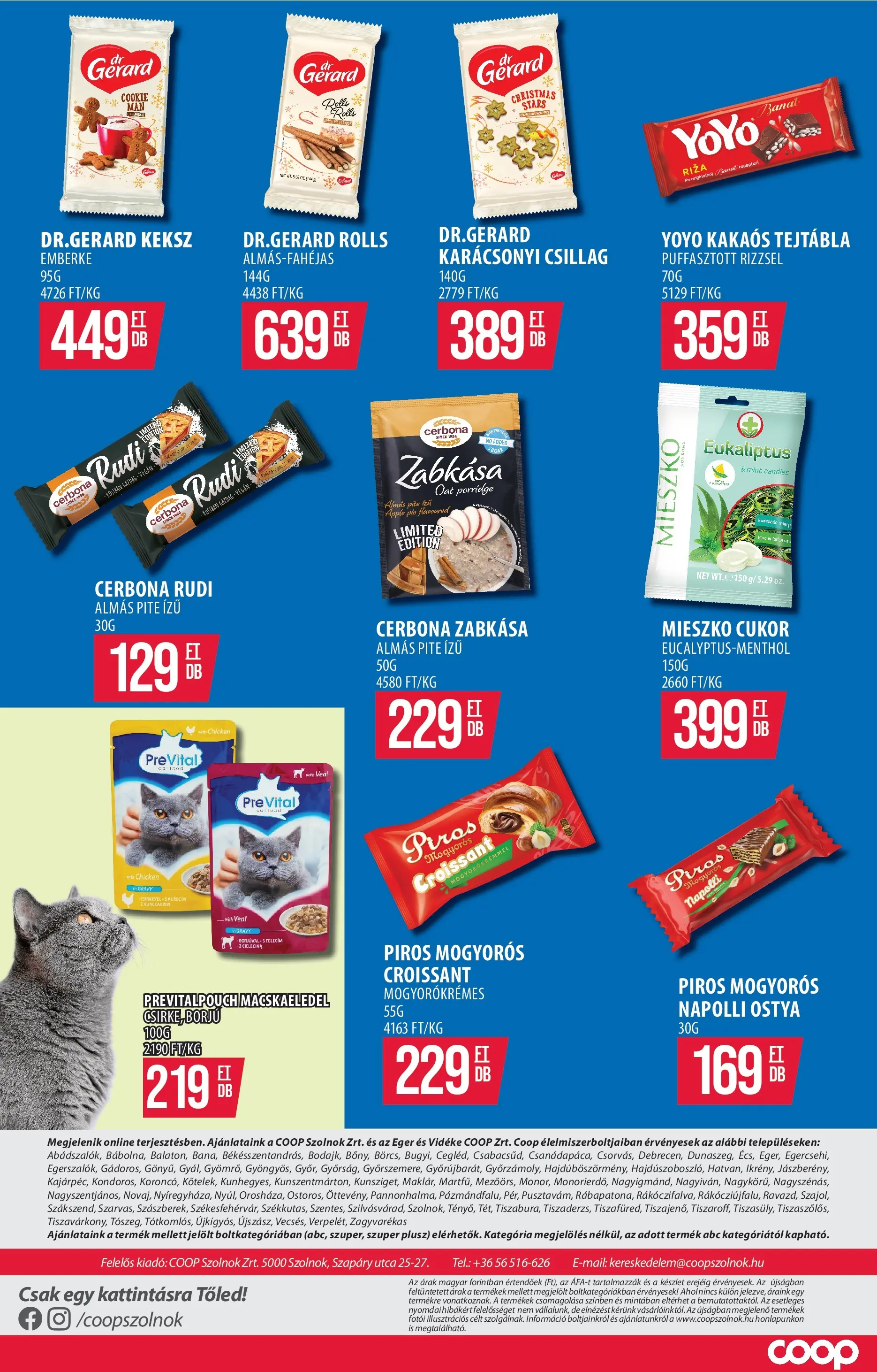 COOP Szolnok Akciós újság - 2025.11.06. -tól/töl > akció, lapozható szórólap 🛍️ | Oldal: 12 | Termékek: Croissant, Macskaeledel, Zabkása, Vegán