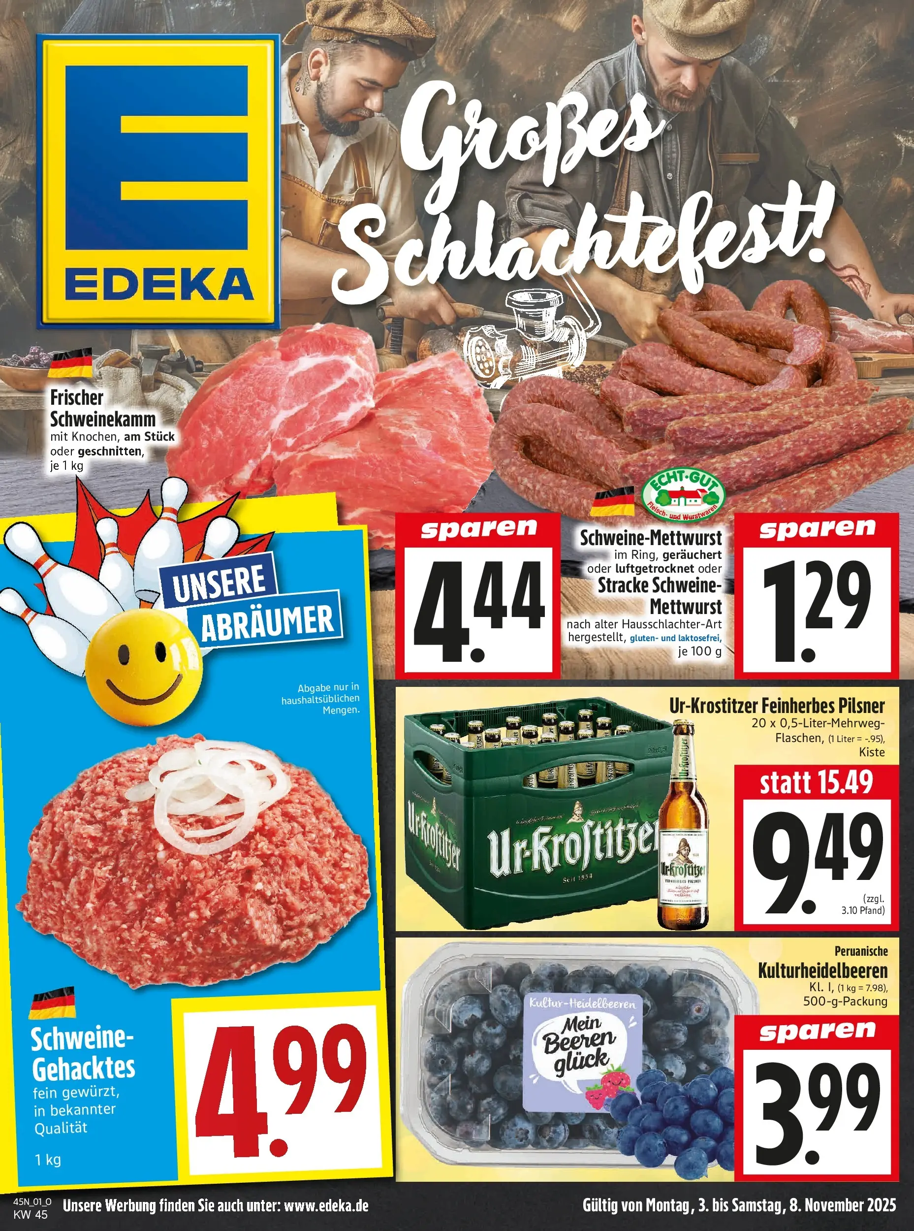 Entdecke - Edeka Hahner: Wochenangebote (ab 02.11.2025) zum Blättern | Seite: 3 | Produkte: Fleisch