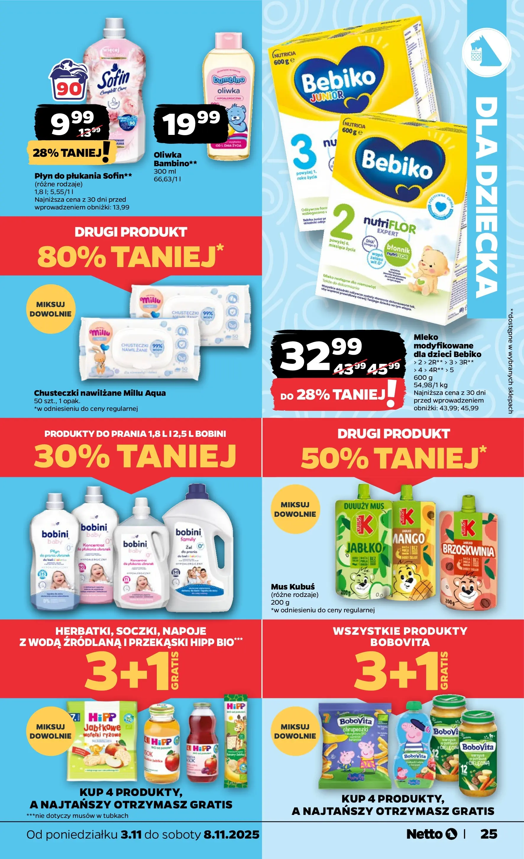 Netto gazetka - Spożywcza od 03.11.2025 - Aktualne promocje | Strona: 25 | Produkty: Mango, Brzoskwinia, Woda źródlana, Woda