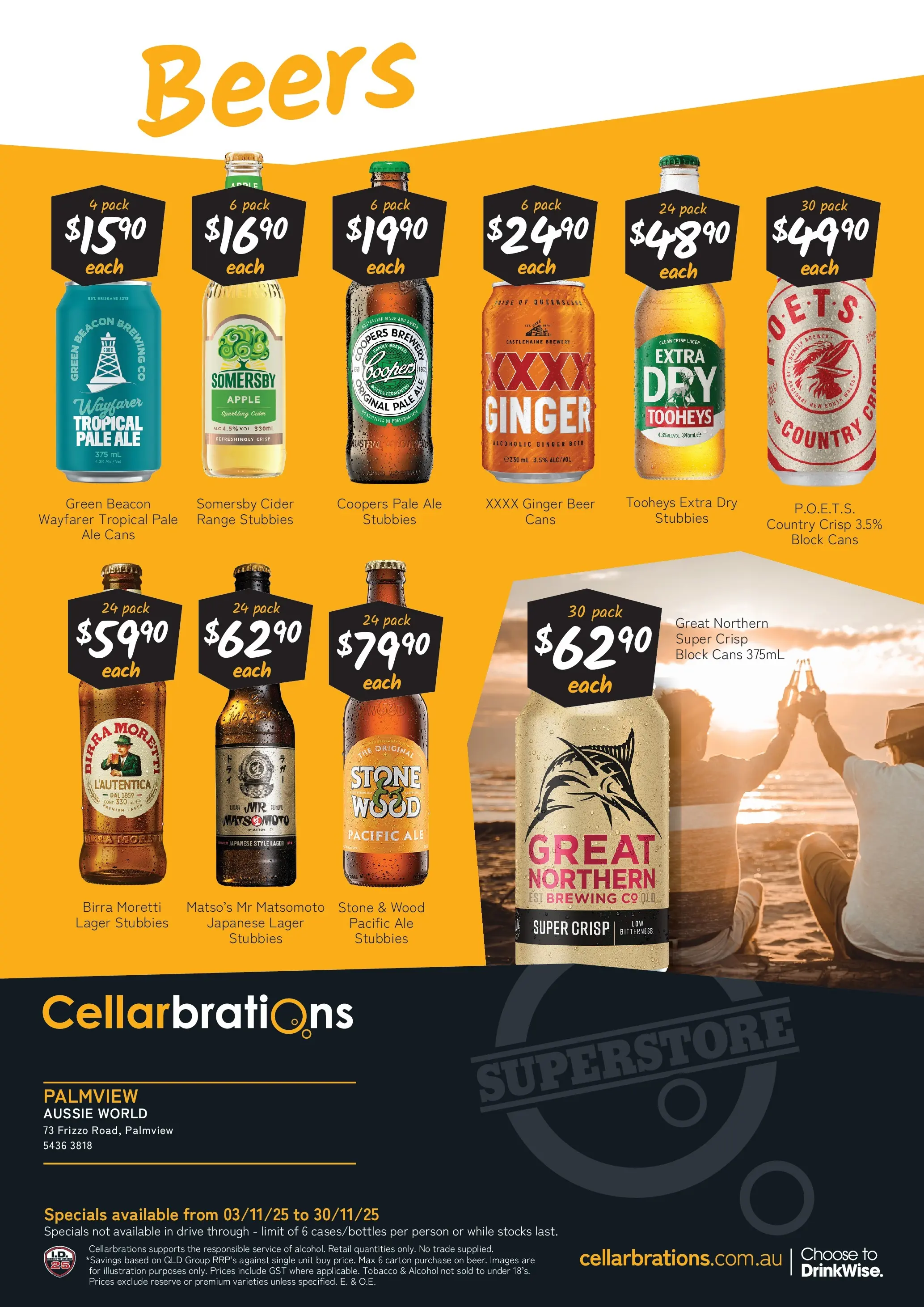 Cellarbrations Catalogue Palmview  - 03/11/2025 > weekly / monthly specials | Page: 6 | Products: Ginger, Beer, Wood