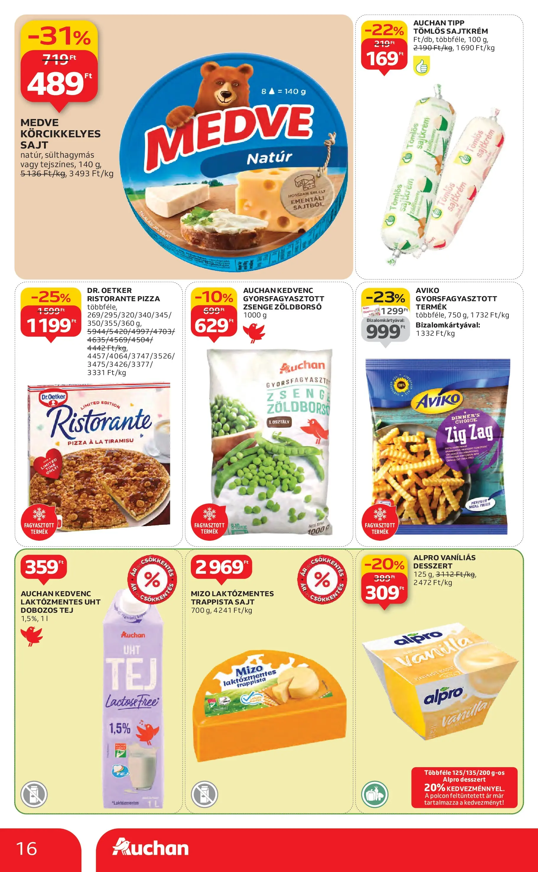 Akciós újság új Auchan - 2025.10.30. -tól/töl ⏳ | Oldal: 16 | Termékek: Zöldborsó, Tiramisu, Tej, Sajt Auchan Akciós újság Szolnok - 2025.10.30. -tól/töl > akció, lapozható szórólap 🛍️ | Oldal: 16 | Termékek: Zöldborsó, Tiramisu, Tej, Sajt