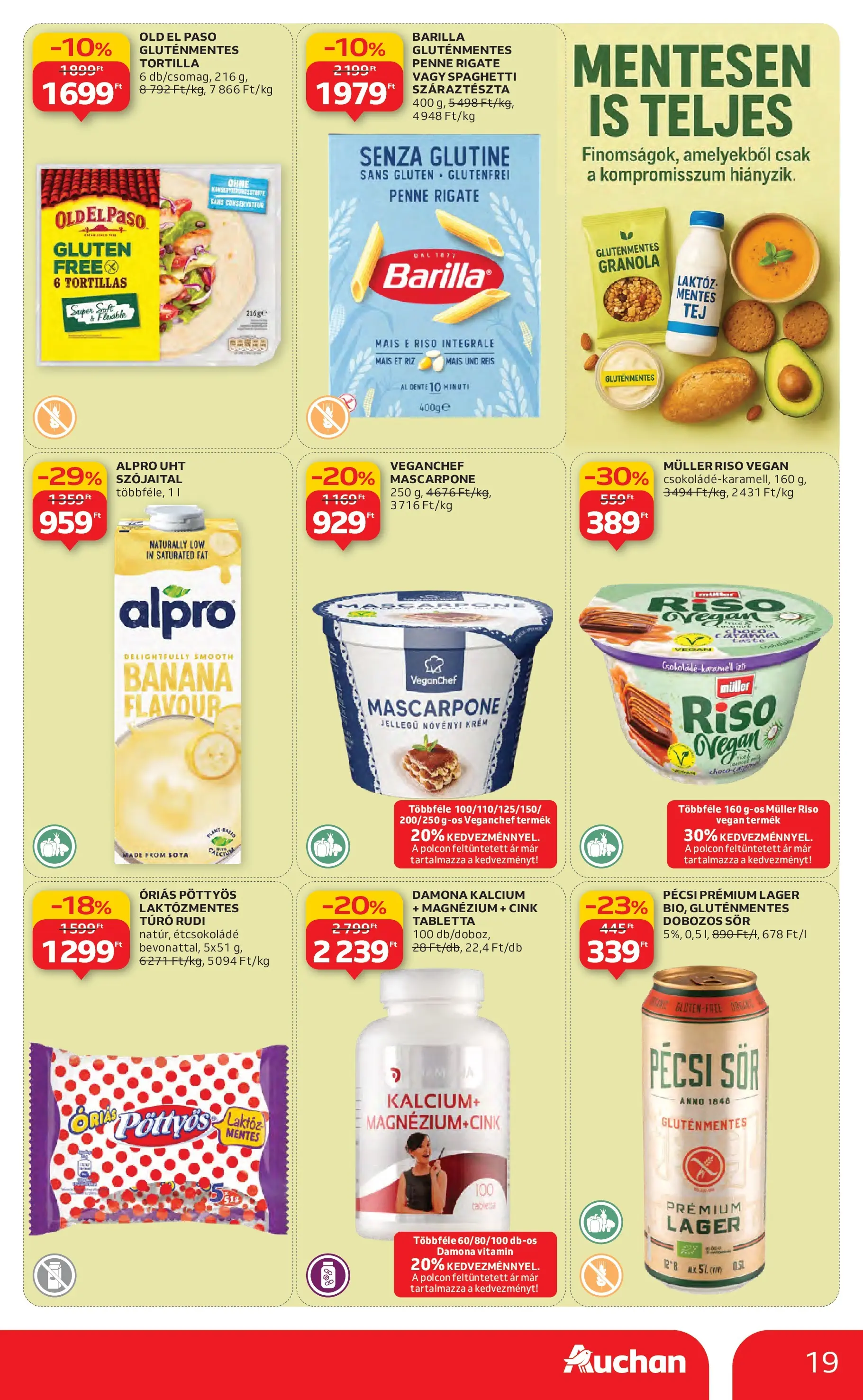 Akciós újság új Auchan - 2025.10.30. -tól/töl ⏳ | Oldal: 19 | Termékek: Granola, Penne, Dobozos sör, Száraztészta Auchan Akciós újság Szolnok - 2025.10.30. -tól/töl > akció, lapozható szórólap 🛍️ | Oldal: 19 | Termékek: Granola, Penne, Dobozos sör, Száraztészta