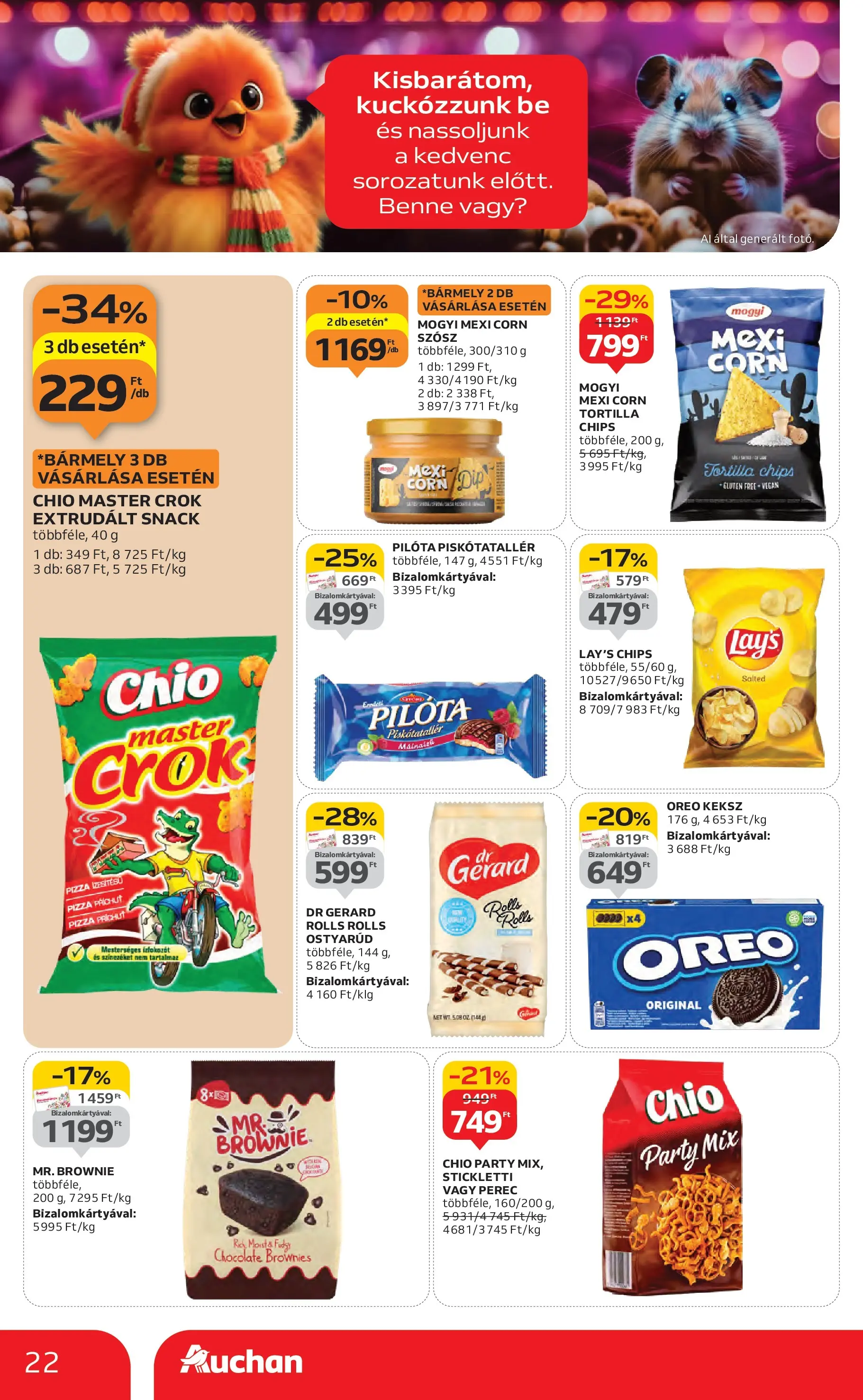 Akciós újság új Auchan - 2025.10.30. -tól/töl ⏳ | Oldal: 22 | Termékek: Chips, Tortilla, Pizza, Vegán Auchan Akciós újság Szolnok - 2025.10.30. -tól/töl > akció, lapozható szórólap 🛍️ | Oldal: 22 | Termékek: Chips, Tortilla, Pizza, Vegán