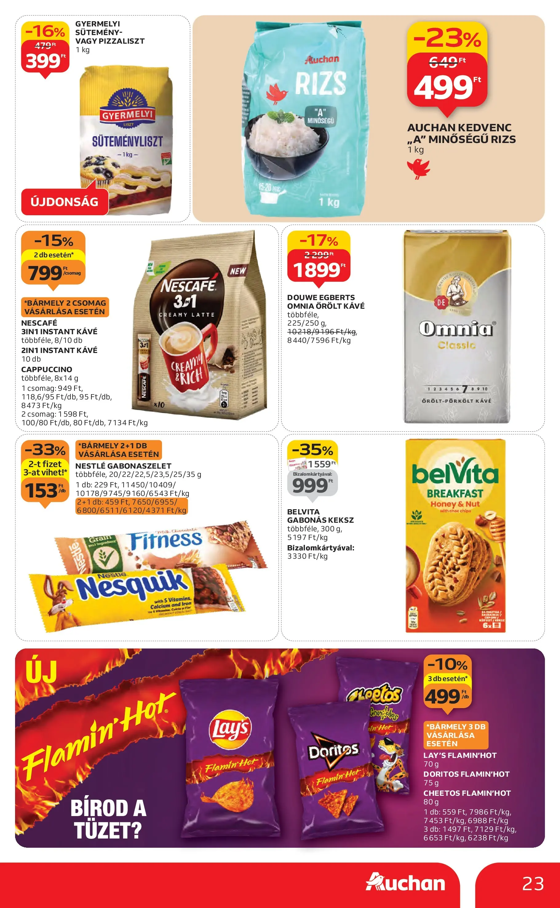 Akciós újság új Auchan - 2025.10.30. -tól/töl ⏳ | Oldal: 23 | Termékek: Nescafé, Cheetos, Őrölt kávé, Sütemény Auchan Akciós újság Szolnok - 2025.10.30. -tól/töl > akció, lapozható szórólap 🛍️ | Oldal: 23 | Termékek: Nescafé, Cheetos, Őrölt kávé, Sütemény