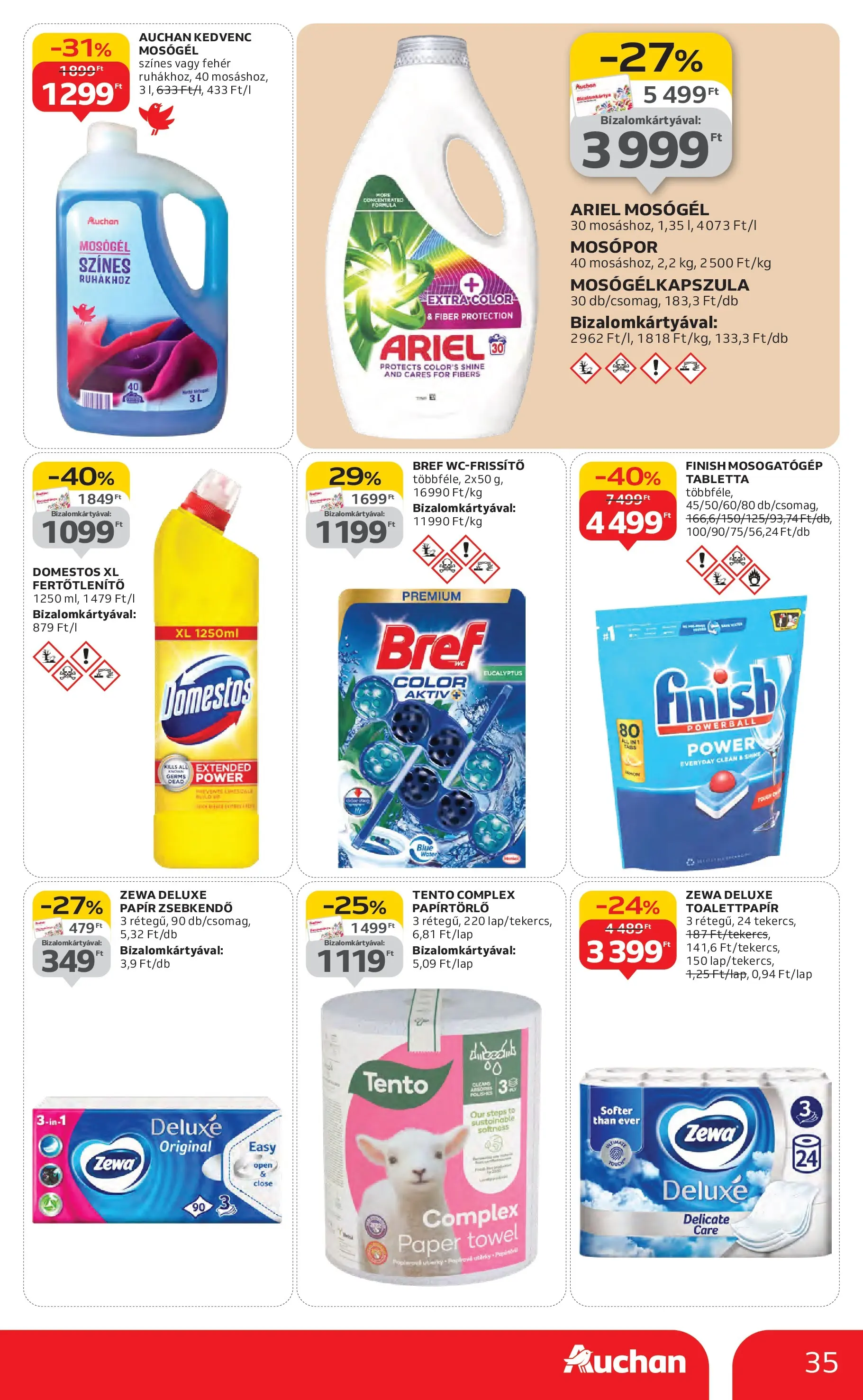 Akciós újság új Auchan - 2025.10.30. -tól/töl ⏳ | Oldal: 35 | Termékek: Ariel, Papírtörlő, Mosógél, Mosópor Auchan Akciós újság Szolnok - 2025.10.30. -tól/töl > akció, lapozható szórólap 🛍️ | Oldal: 35 | Termékek: Ariel, Papírtörlő, Mosógél, Mosópor