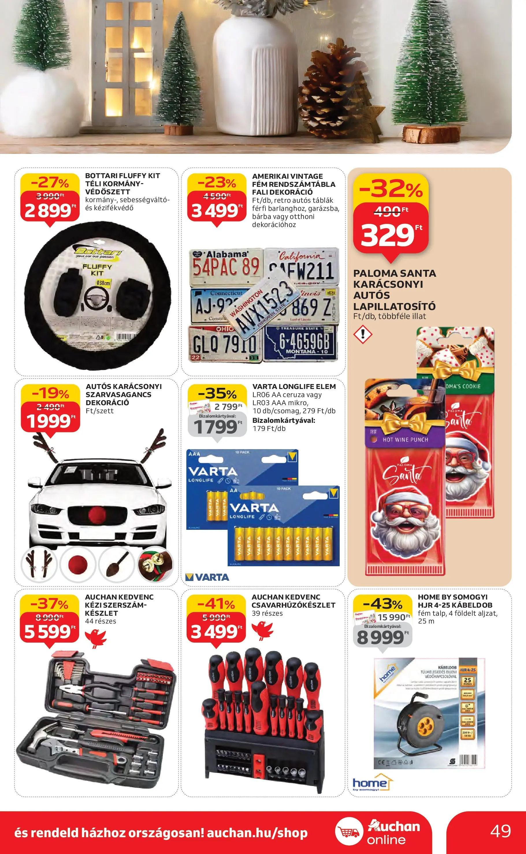 Akciós újság új Auchan - 2025.10.30. -tól/töl ⏳ | Oldal: 49 | Termékek: Dekoráció Auchan Akciós újság Szolnok - 2025.10.30. -tól/töl > akció, lapozható szórólap 🛍️ | Oldal: 49 | Termékek: Dekoráció