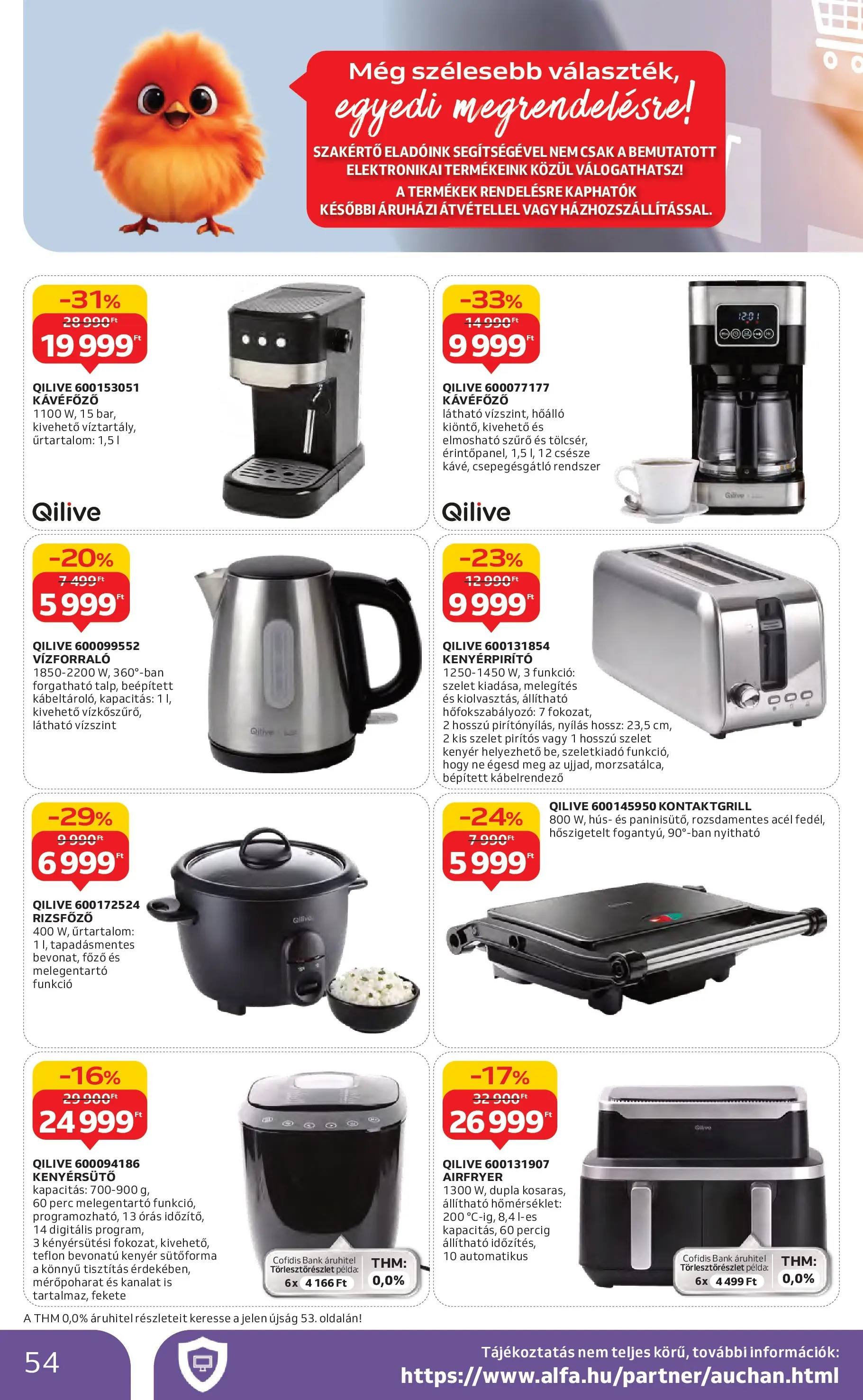 Akciós újság új Auchan - 2025.10.30. -tól/töl ⏳ | Oldal: 54 | Termékek: Kontaktgrill, Kenyérsütő, Kenyérpirító, Rizsfőző Auchan Akciós újság Szolnok - 2025.10.30. -tól/töl > akció, lapozható szórólap 🛍️ | Oldal: 54 | Termékek: Kontaktgrill, Kenyérsütő, Kenyérpirító, Rizsfőző