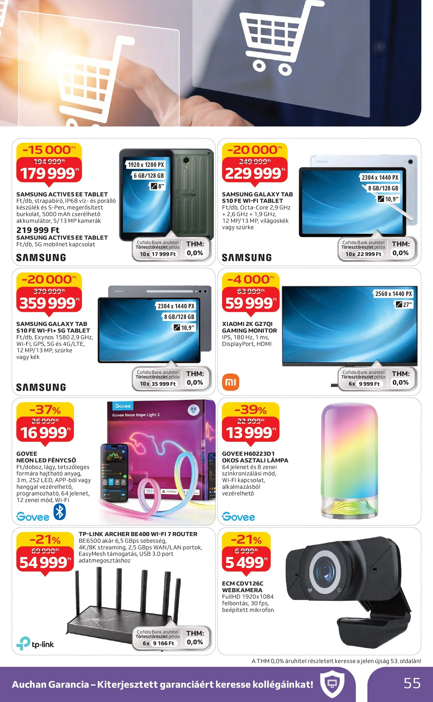 Akciós újság új Auchan - 2025.10.30. -tól/töl ⏳ | Oldal: 55 | Termékek: Tablet, Router, Monitor, Webkamera Auchan Akciós újság Szolnok - 2025.10.30. -tól/töl > akció, lapozható szórólap 🛍️ | Oldal: 55 | Termékek: Tablet, Router, Monitor, Webkamera