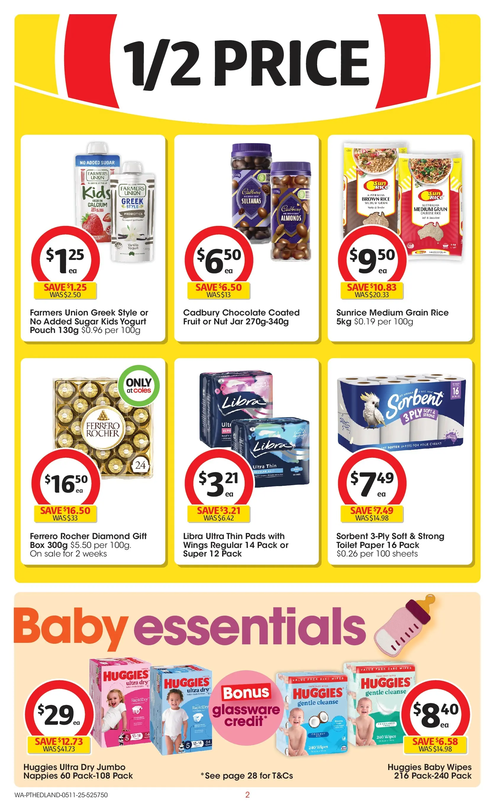 ﻿﻿Coles catalogue valid from 05/11/2025 > Online Australia | Page: 2 | Products: Toilet, Chocolate, Glassware, Toilet paper