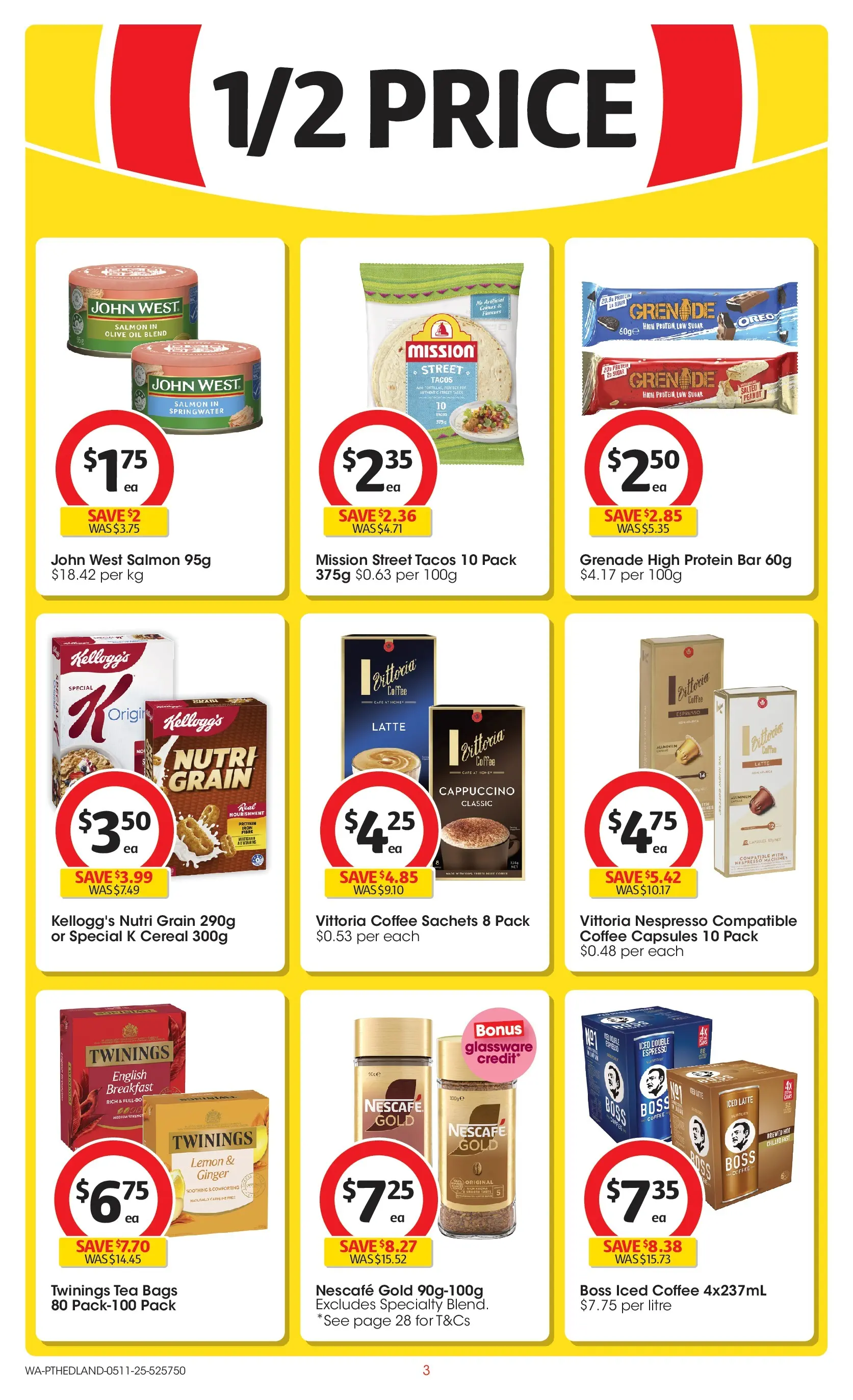 ﻿﻿Coles catalogue valid from 05/11/2025 > Online Australia | Page: 3 | Products: Tea, Olive oil, Sugar, Lemon