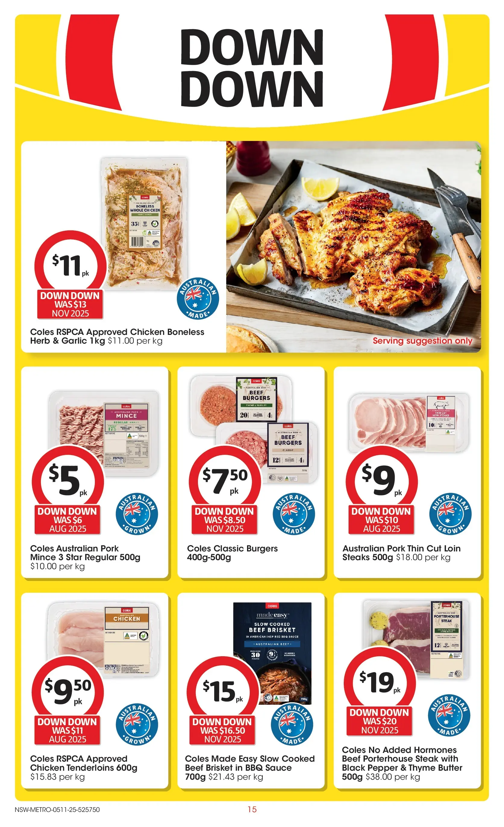 ﻿﻿Coles catalogue valid from 05/11/2025 > Online Australia | Page: 15 | Products: BBQ Sauce, Butter, Beef, Garlic