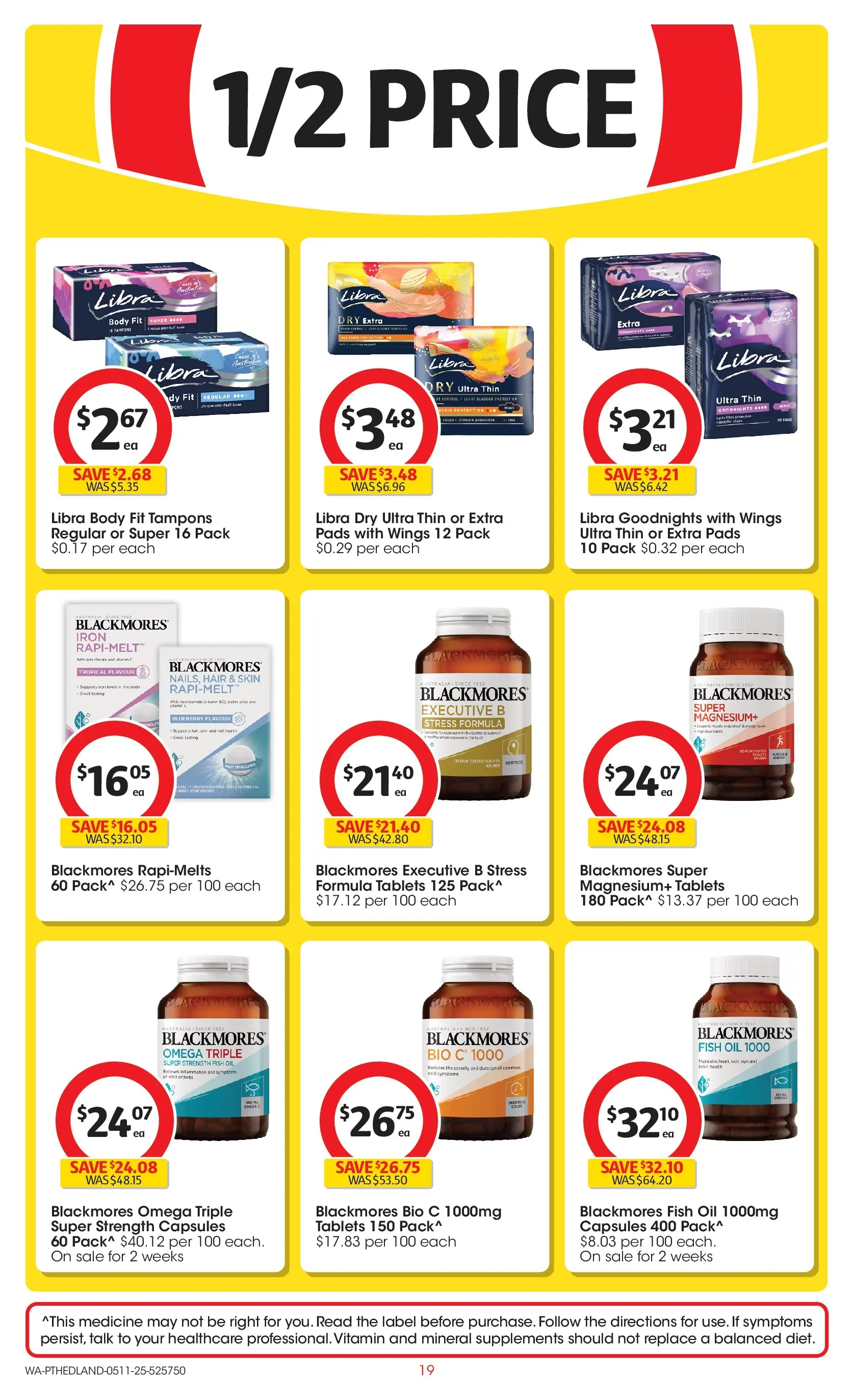 ﻿﻿Coles catalogue valid from 05/11/2025 > Online Australia | Page: 19 | Products: Oil, Fish, Tampons, Tablets