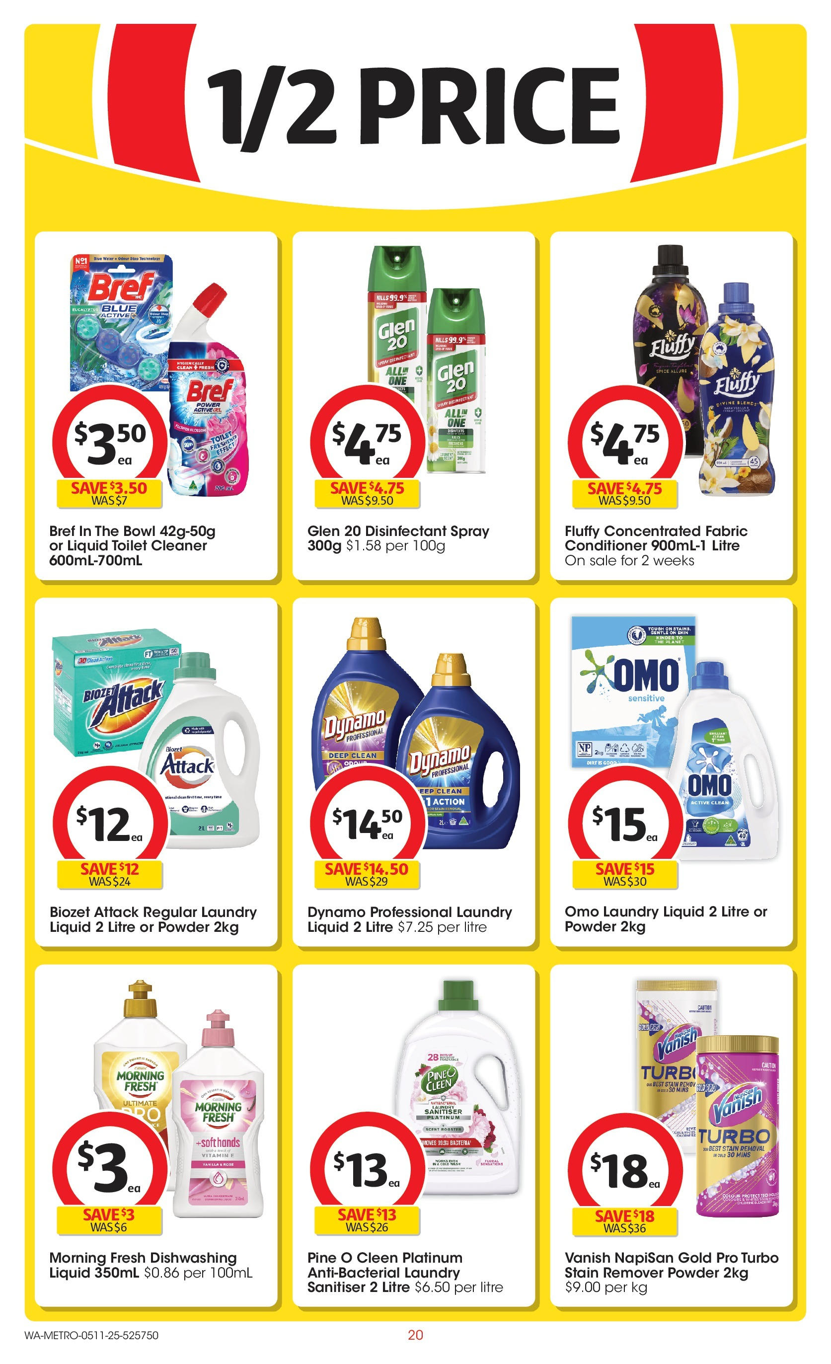 ﻿﻿Coles catalogue valid from 04/11/2025 > Online Australia | Page: 20 | Products: Toilet, Powder, Cleaner, Water