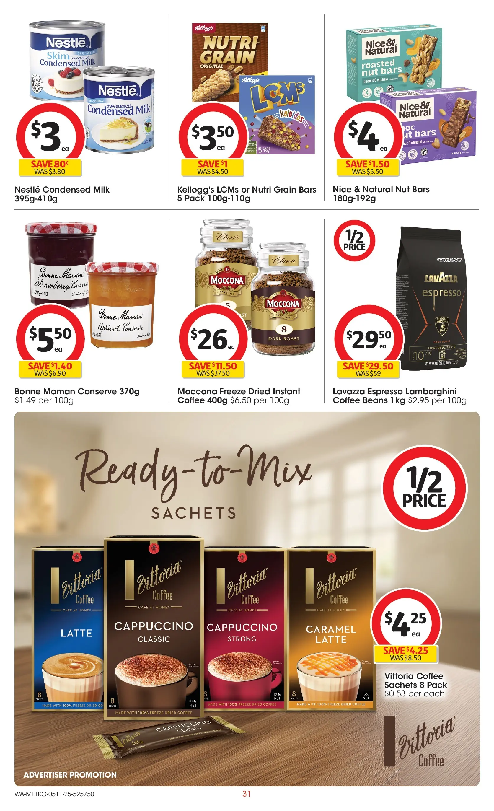 ﻿﻿Coles catalogue valid from 05/11/2025 > Online Australia | Page: 31 | Products: Milk, Coffee, Moccona