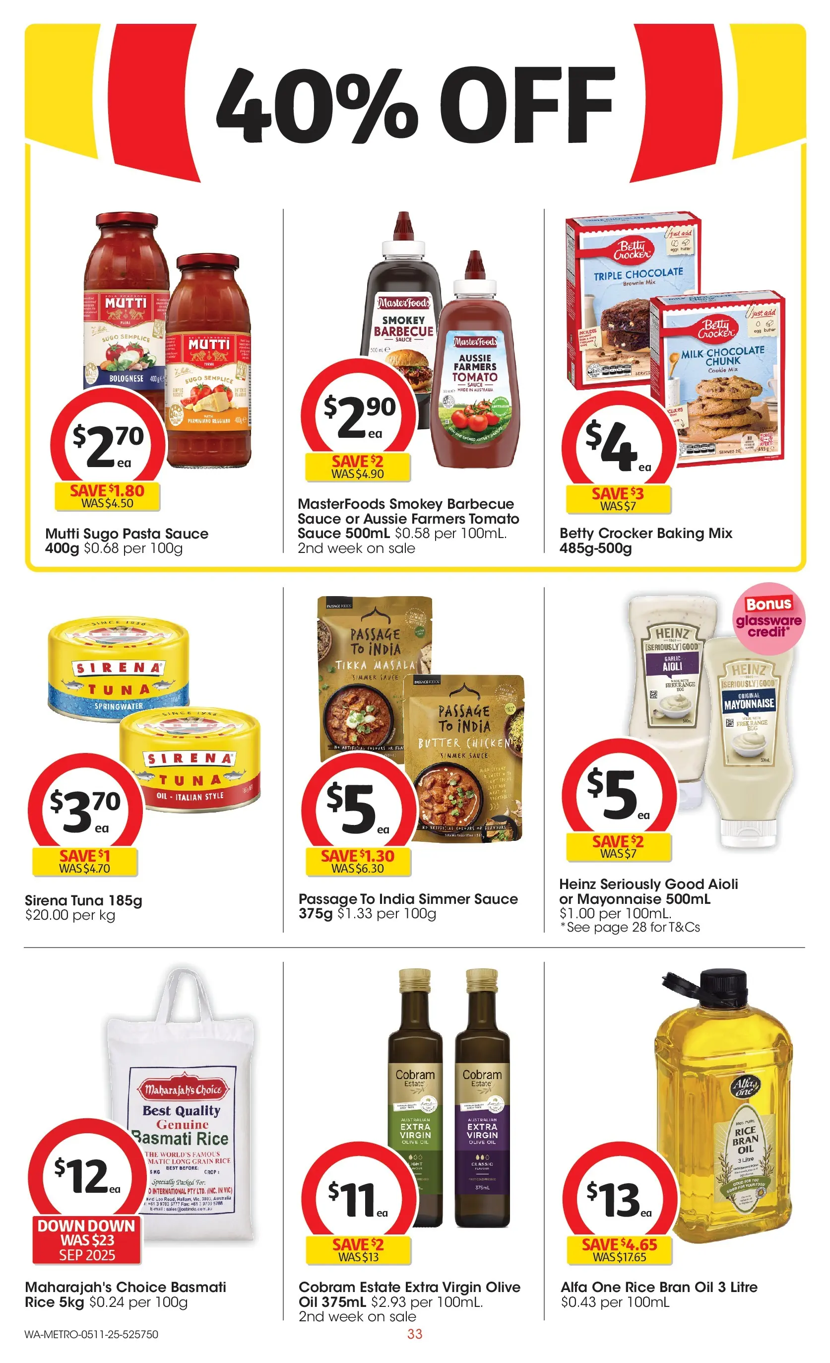 ﻿﻿Coles catalogue valid from 05/11/2025 > Online Australia | Page: 33 | Products: Light, Butter, Oil, Sauce
