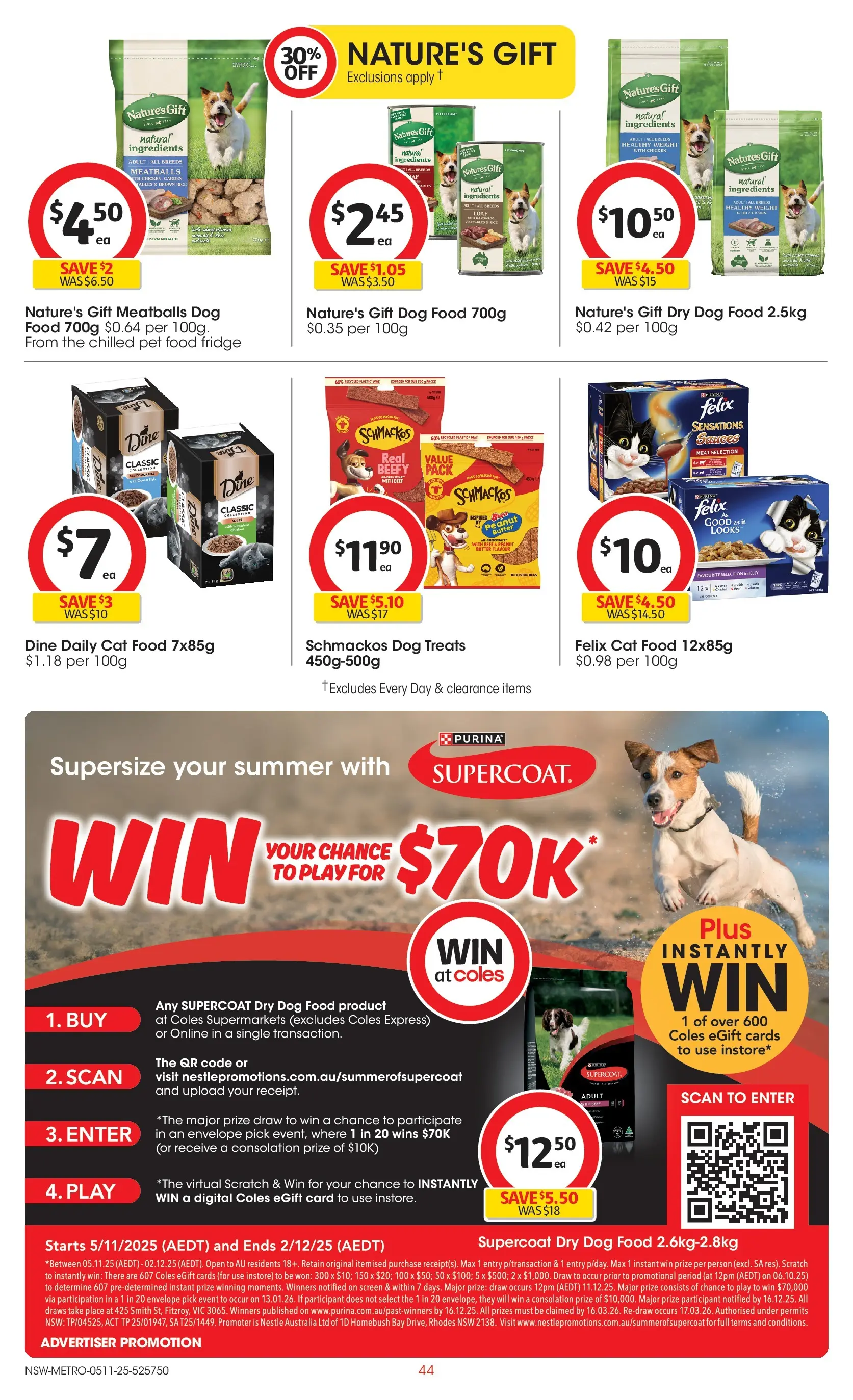 ﻿﻿Coles catalogue valid from 05/11/2025 > Online Australia | Page: 44 | Products: Chicken, Dog food, Digital, Screen