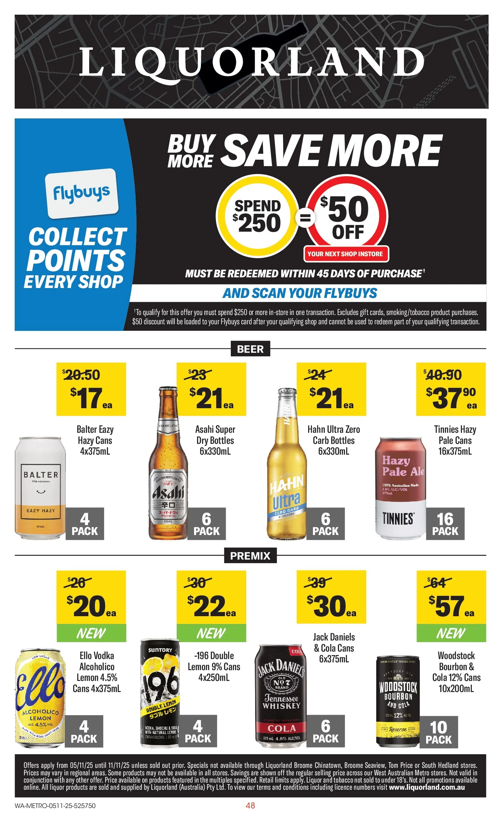 ﻿﻿Coles catalogue valid from 05/11/2025 > Online Australia | Page: 48 | Products: Beer, Vodka, Sugar, Lemon