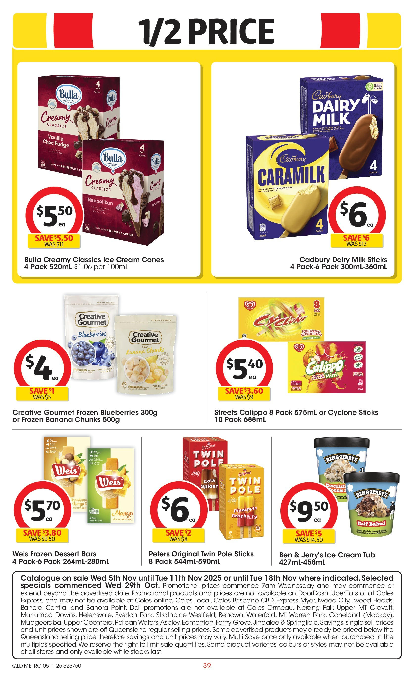 ﻿﻿Coles catalogue valid from 04/11/2025 > Online Australia | Page: 39 | Products: Dairy, Cream, Blueberries, Raspberry