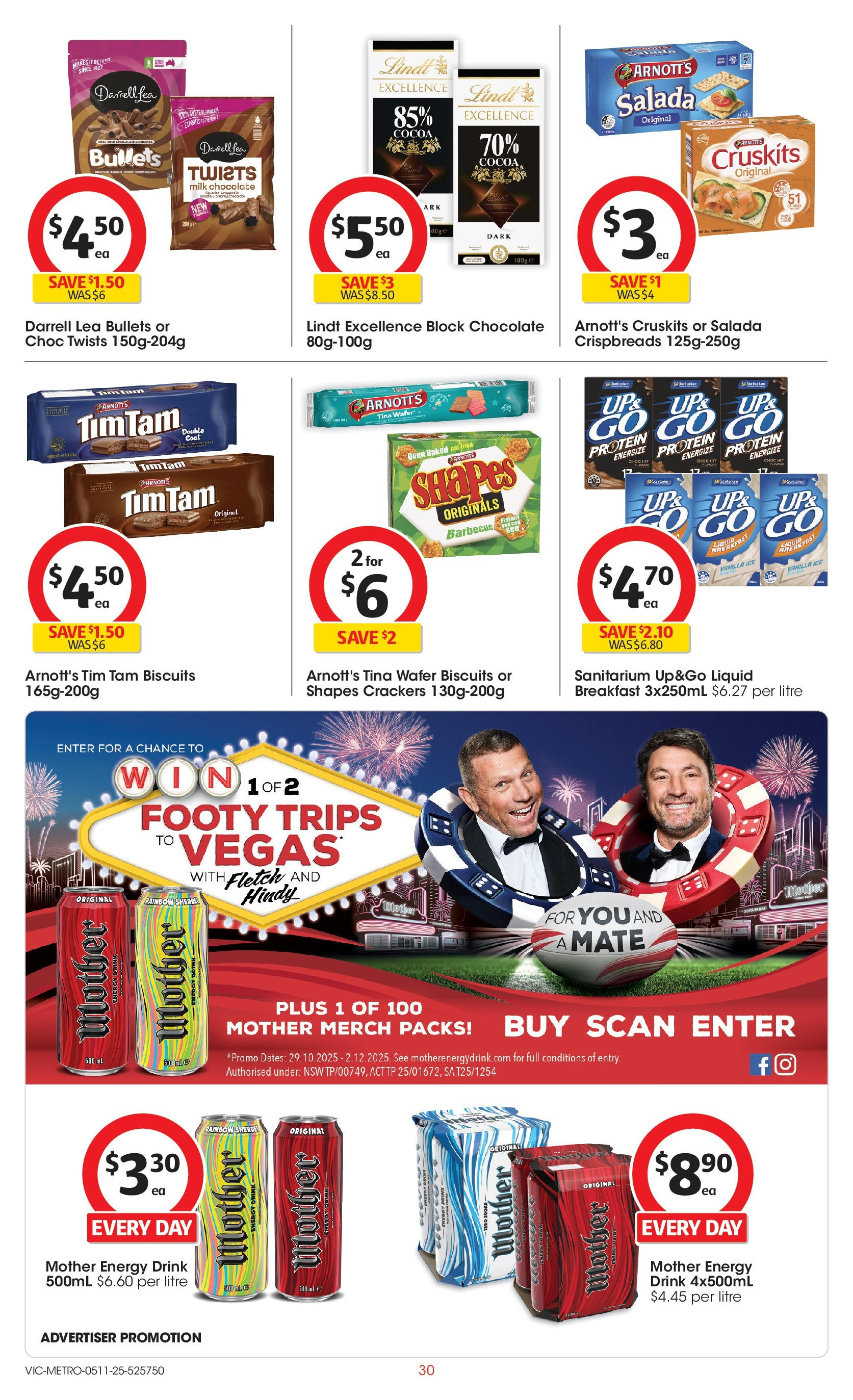 ﻿﻿Coles catalogue valid from 04/11/2025 > Online Australia | Page: 30 | Products: Cocoa, Crackers, Chocolate, Sugar