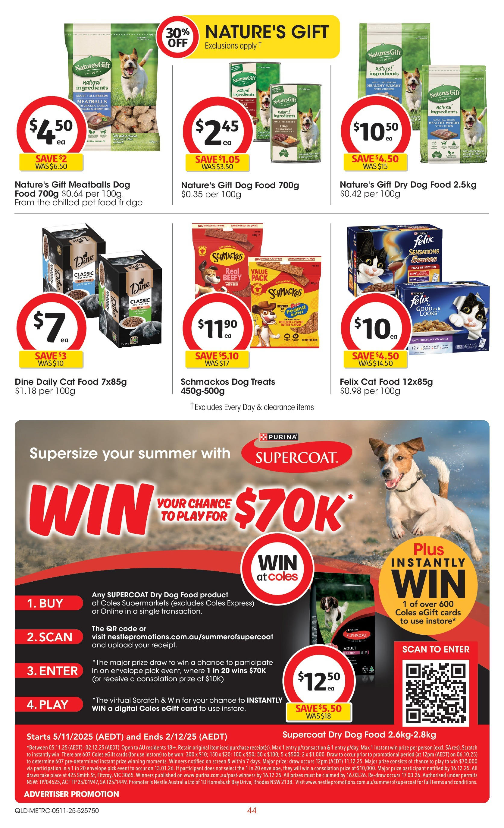 ﻿﻿Coles catalogue valid from 04/11/2025 > Online Australia | Page: 44 | Products: Chicken, Dog food, Fridge, Weight