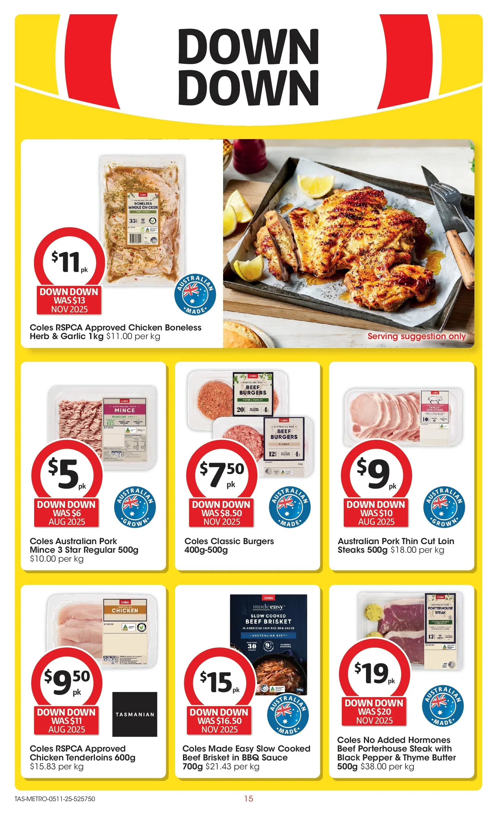 ﻿﻿Coles catalogue valid from 05/11/2025 > Online Australia | Page: 15 | Products: Butter, Chicken, Pork, Pepper
