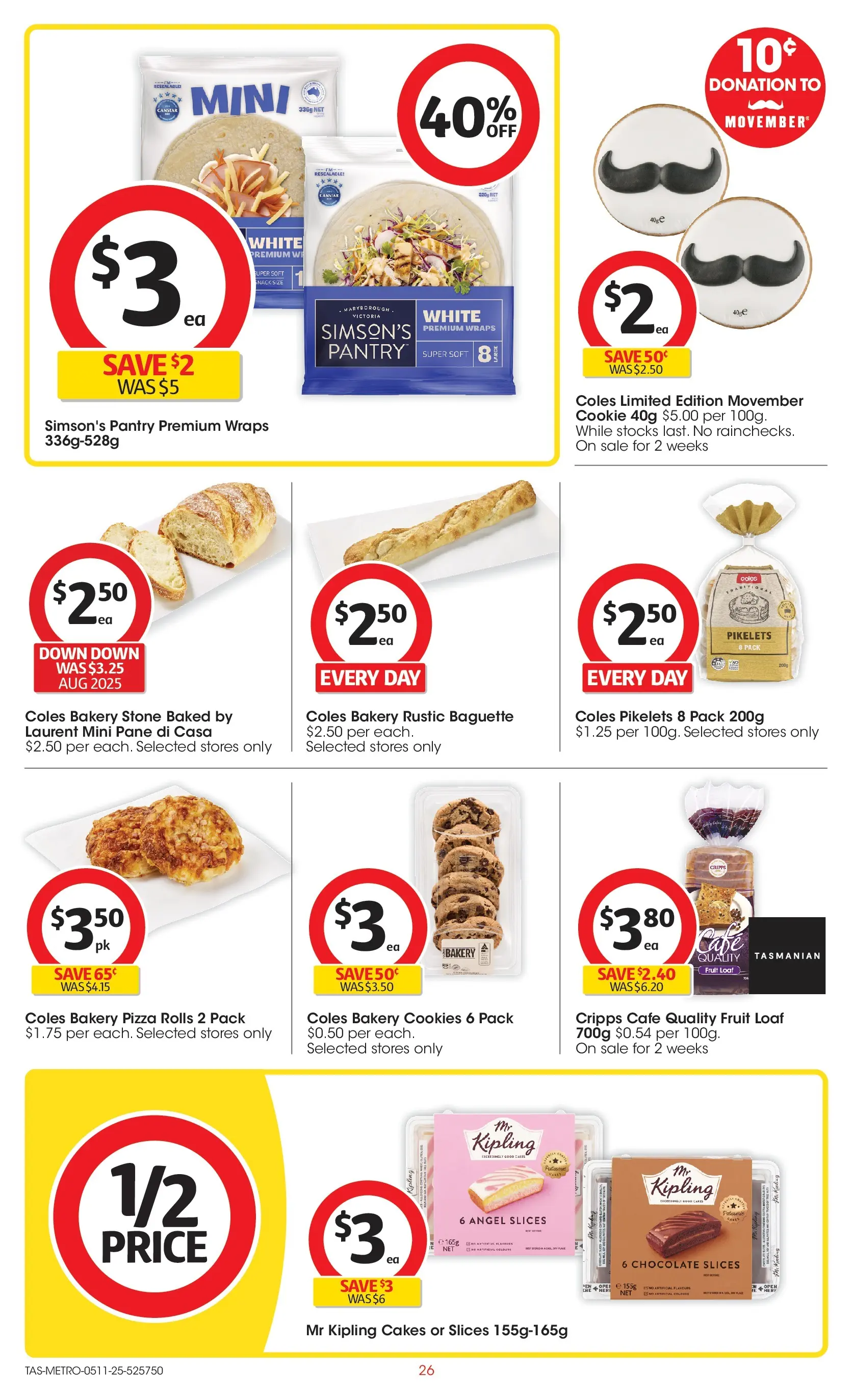﻿﻿Coles catalogue valid from 05/11/2025 > Online Australia | Page: 26 | Products: Chocolate, Pizza, Bakery