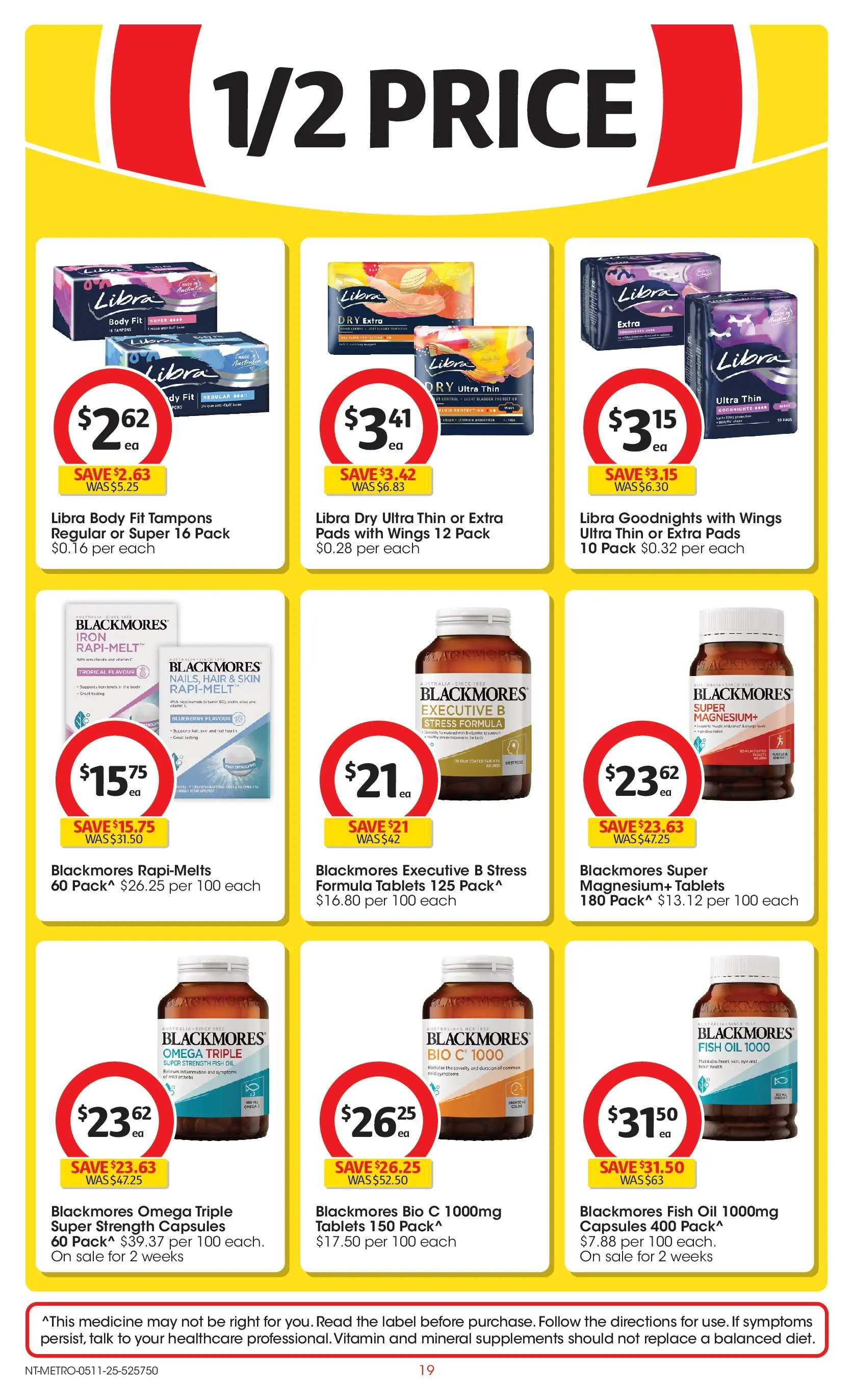 ﻿﻿Coles catalogue valid from 05/11/2025 > Online Australia | Page: 19 | Products: Oil, Fish, Iron, Tablets