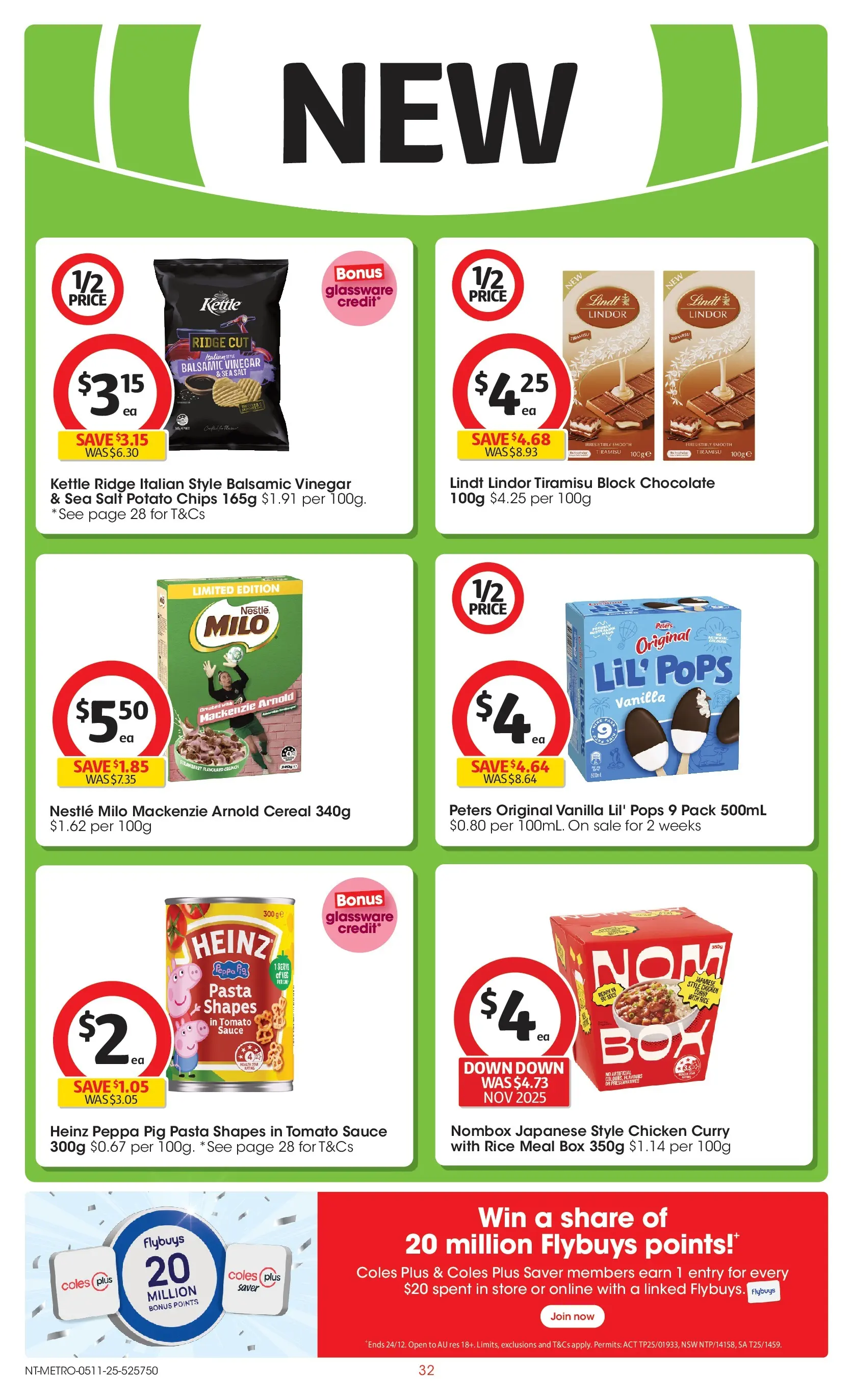 ﻿﻿Coles catalogue valid from 05/11/2025 > Online Australia | Page: 32 | Products: Box, Chocolate, Cereal, Chips